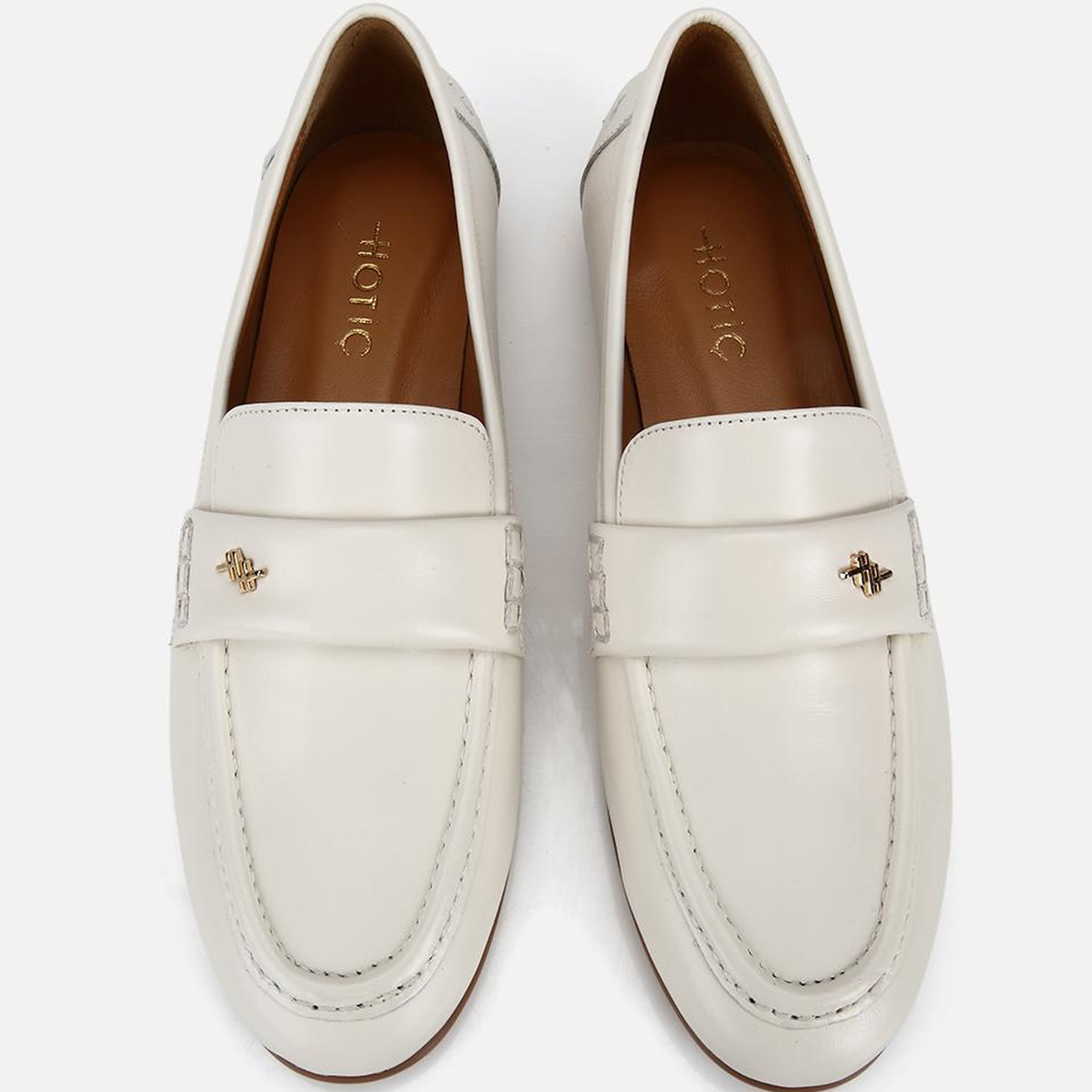 Kadın Deri Ekru Yumuşak Dokulu Klasik Loafer