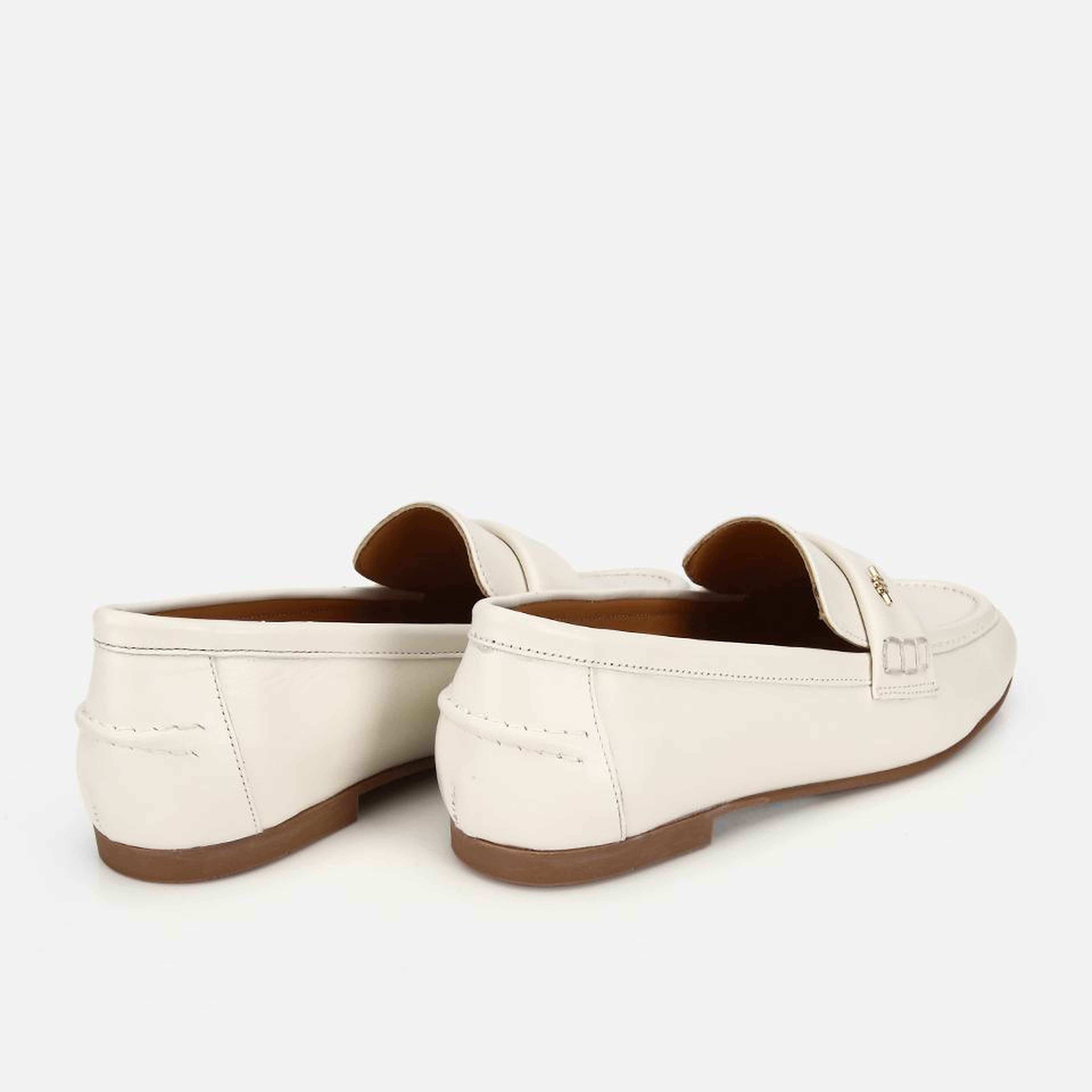 Kadın Deri Ekru Yumuşak Dokulu Klasik Loafer