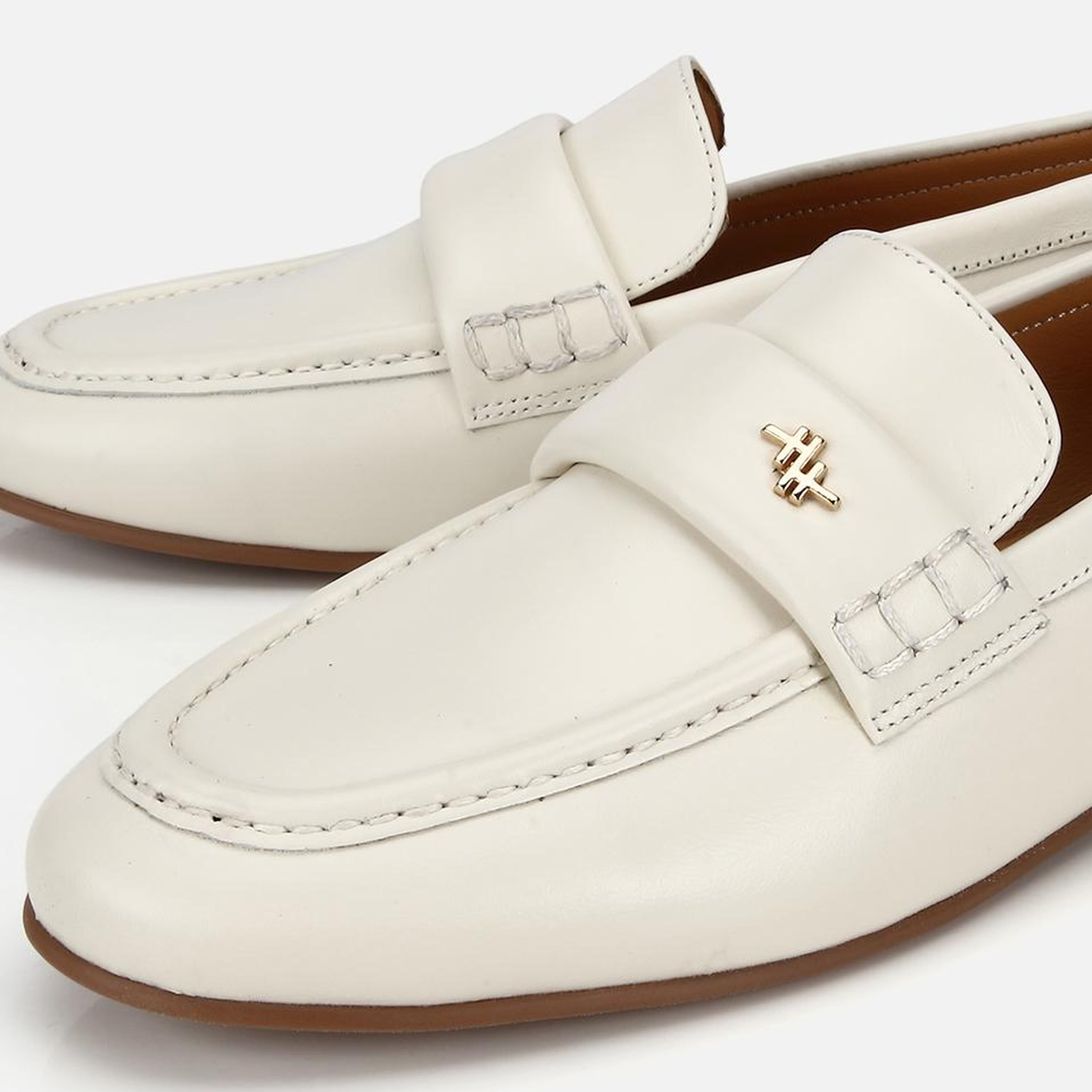 Kadın Deri Ekru Yumuşak Dokulu Klasik Loafer