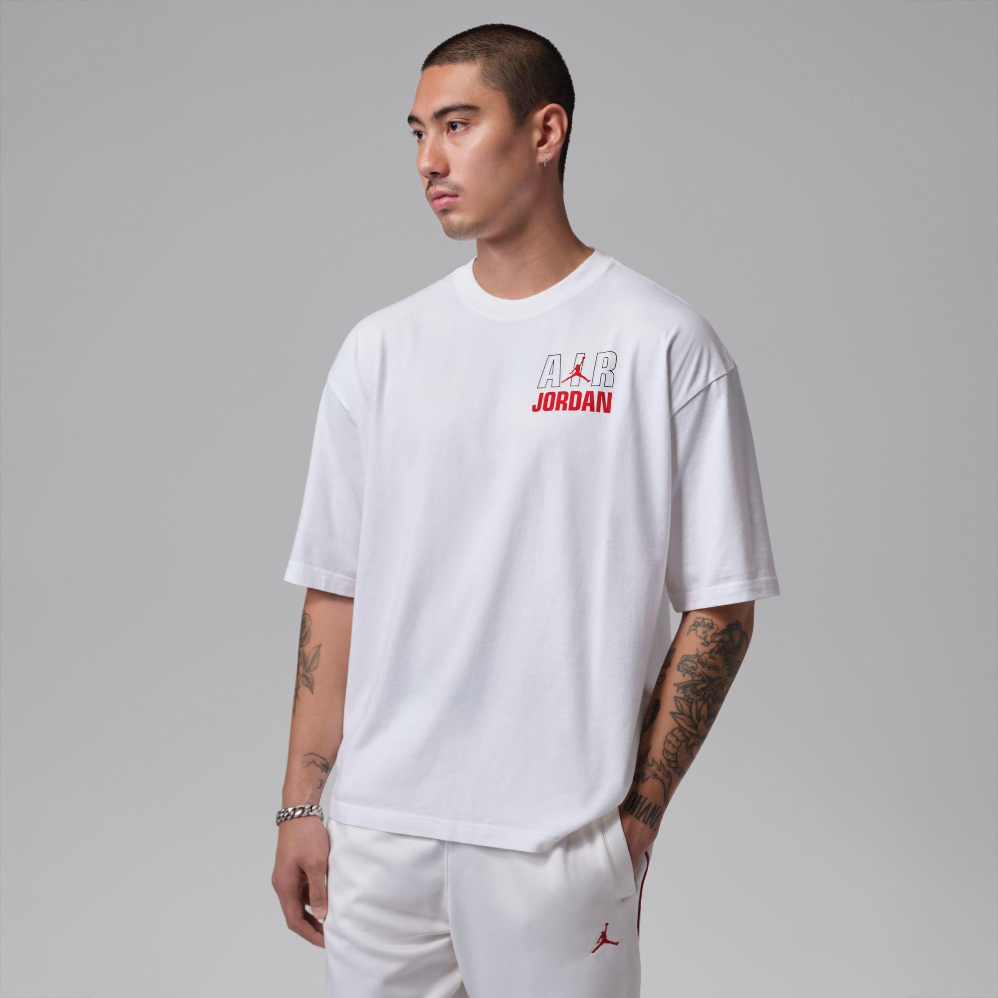 Jordan Flight Legend Crew Erkek Beyaz T-Shirt