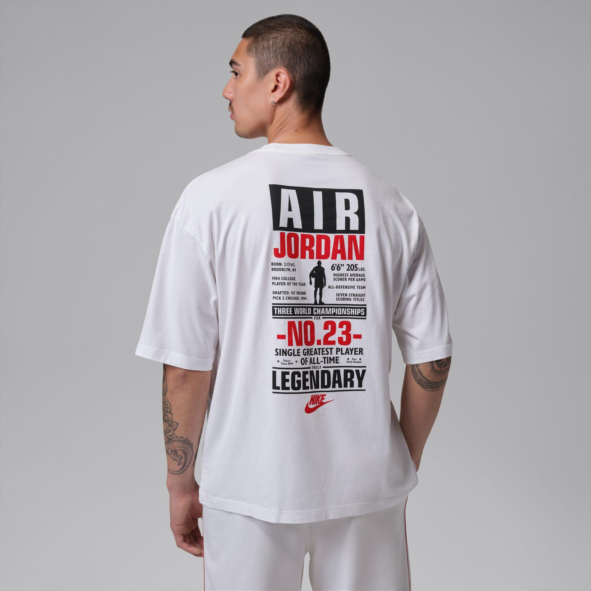 Jordan Flight Legend Crew Erkek Beyaz T-Shirt