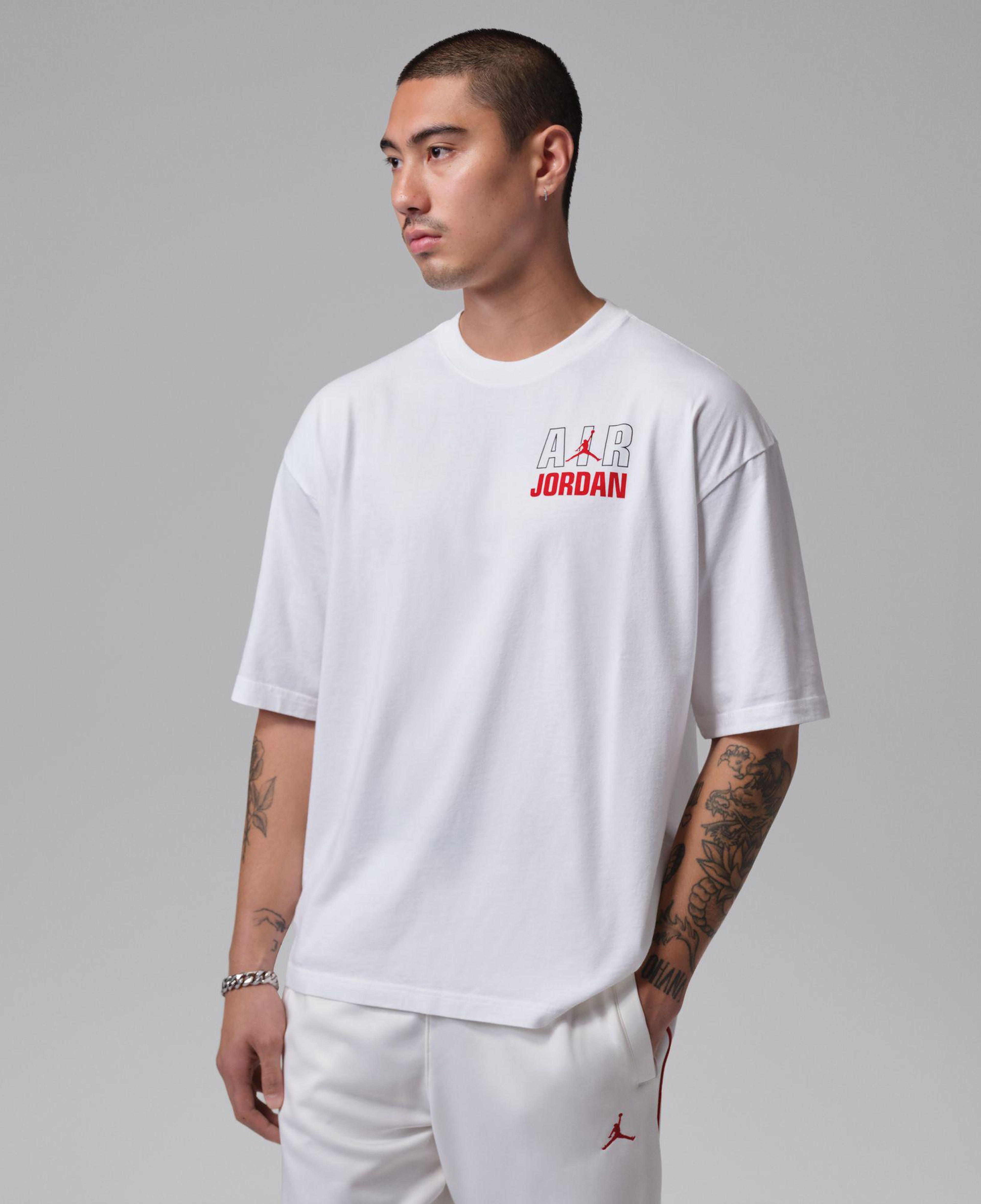 Jordan Flight Legend Crew Erkek Beyaz T-Shirt
