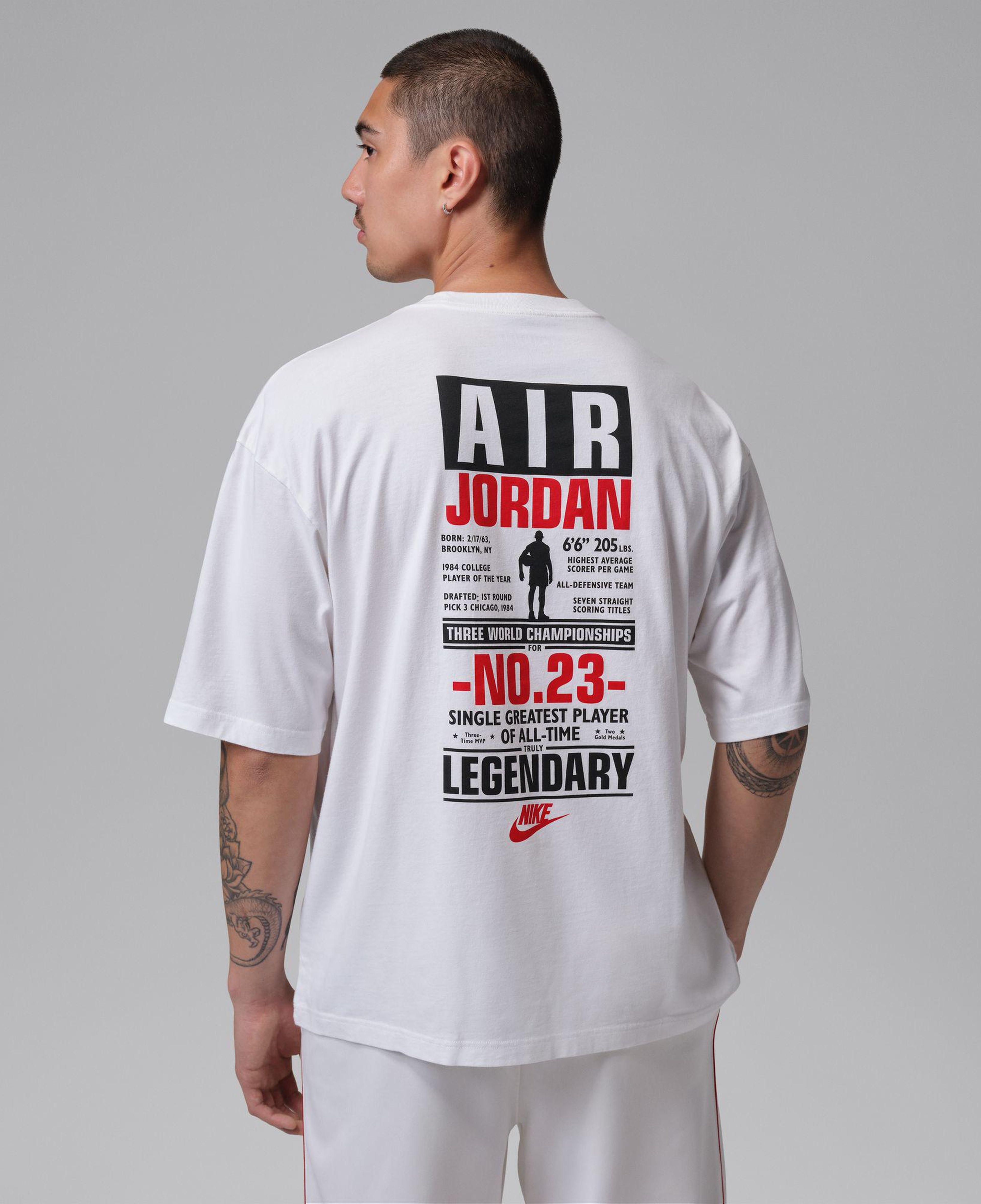 Jordan Flight Legend Crew Erkek Beyaz T-Shirt