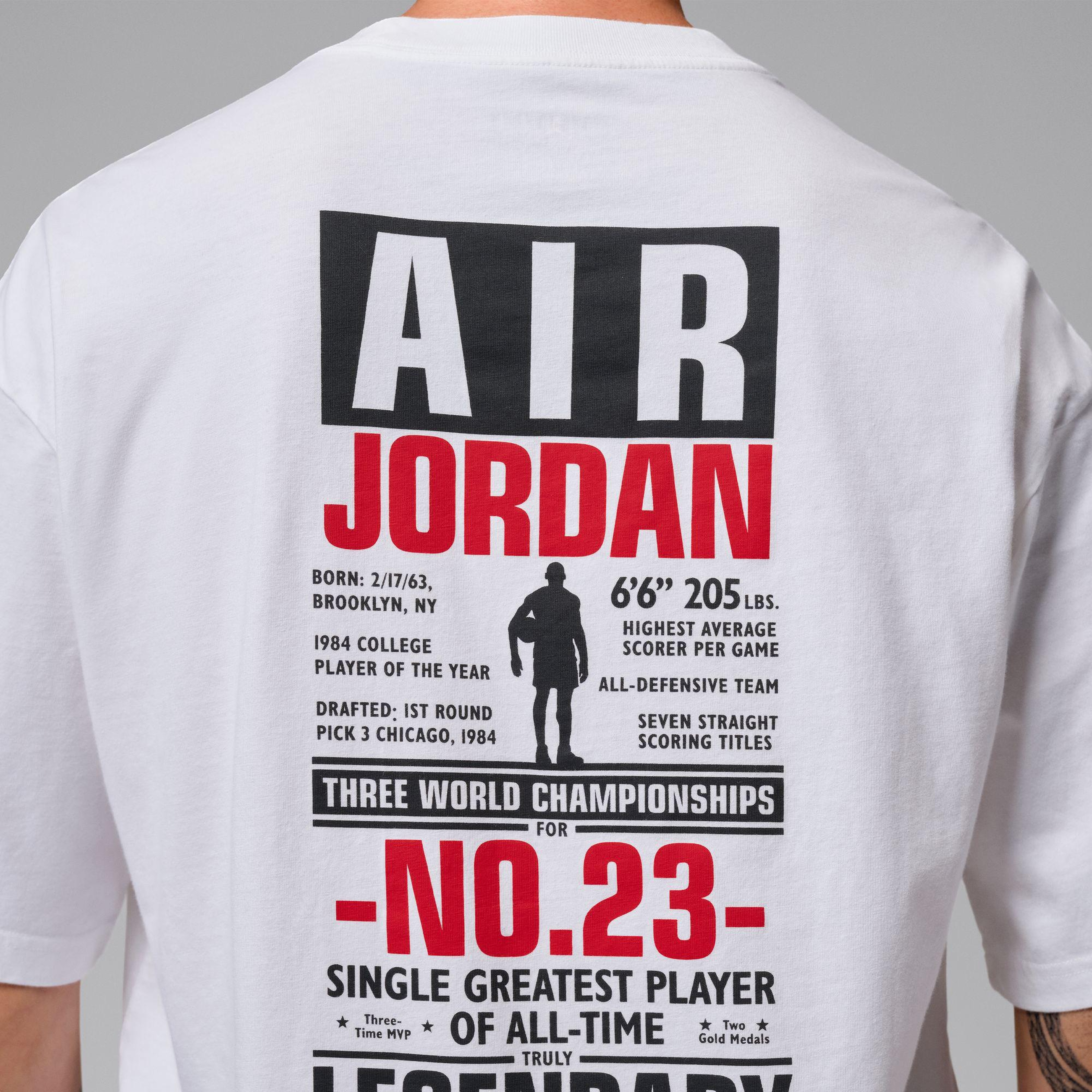 Jordan Flight Legend Crew Erkek Beyaz T-Shirt