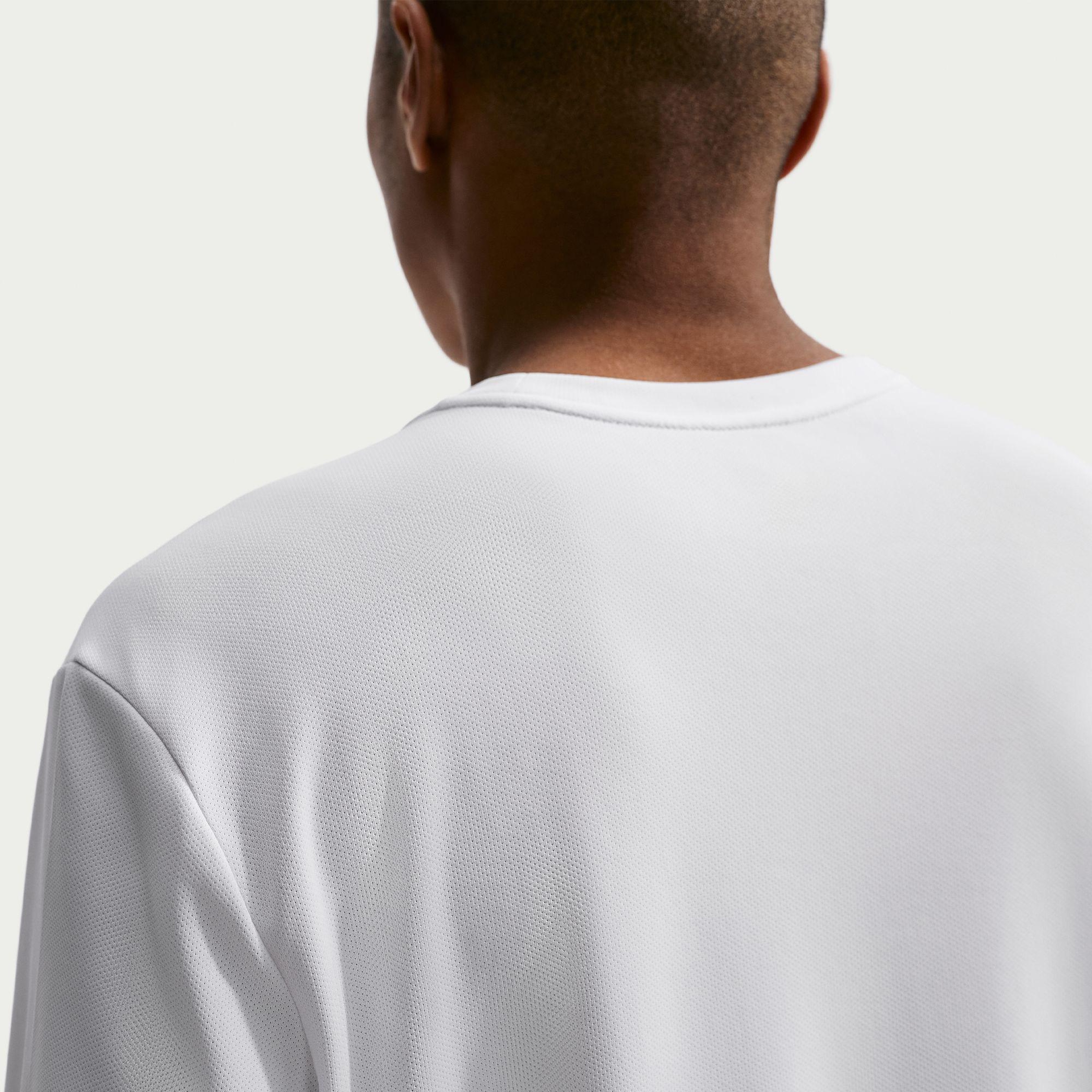Nike Dri-Fit Miler Erkek Beyaz T-Shirt