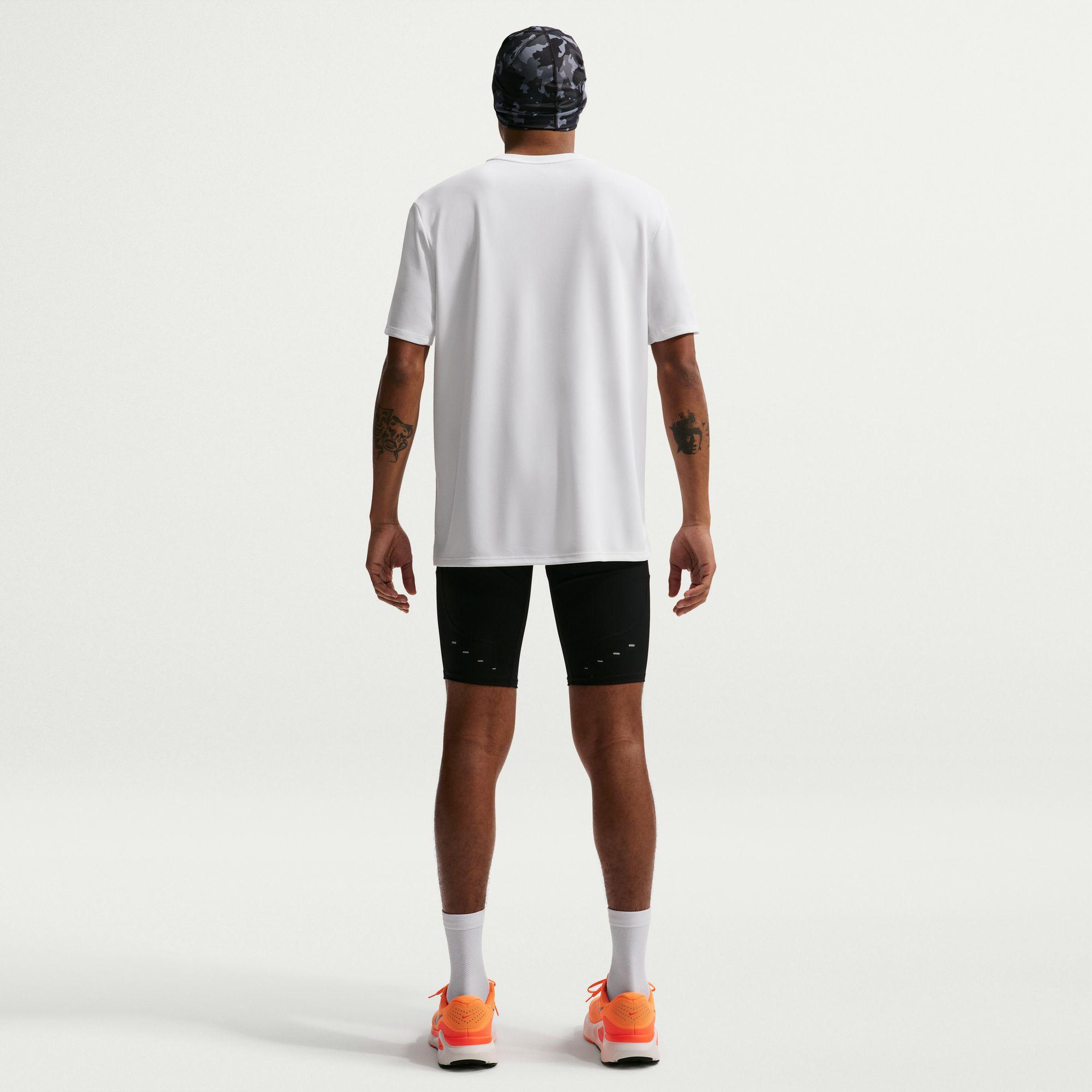 Nike Dri-Fit Miler Erkek Beyaz T-Shirt