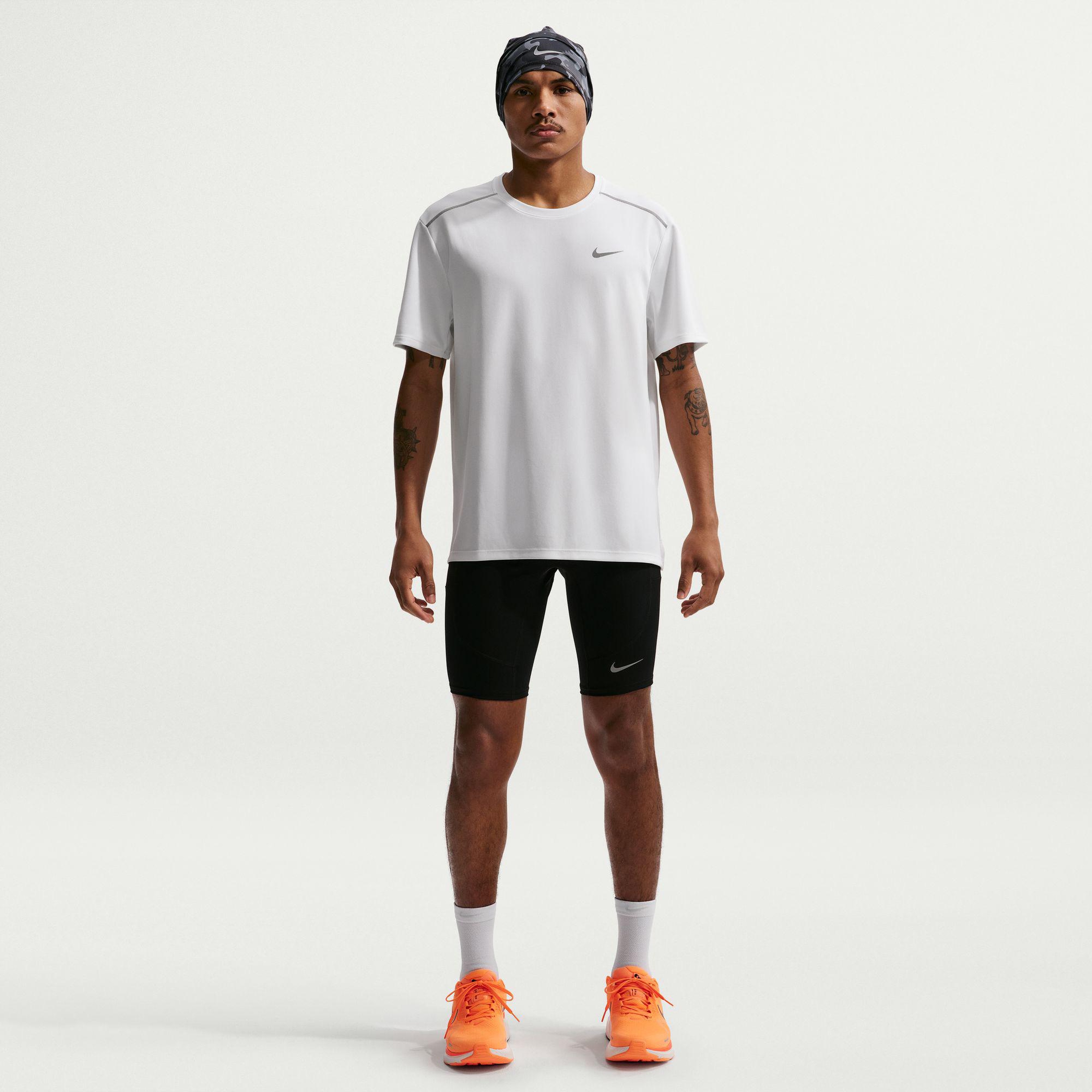 Nike Dri-Fit Miler Erkek Beyaz T-Shirt
