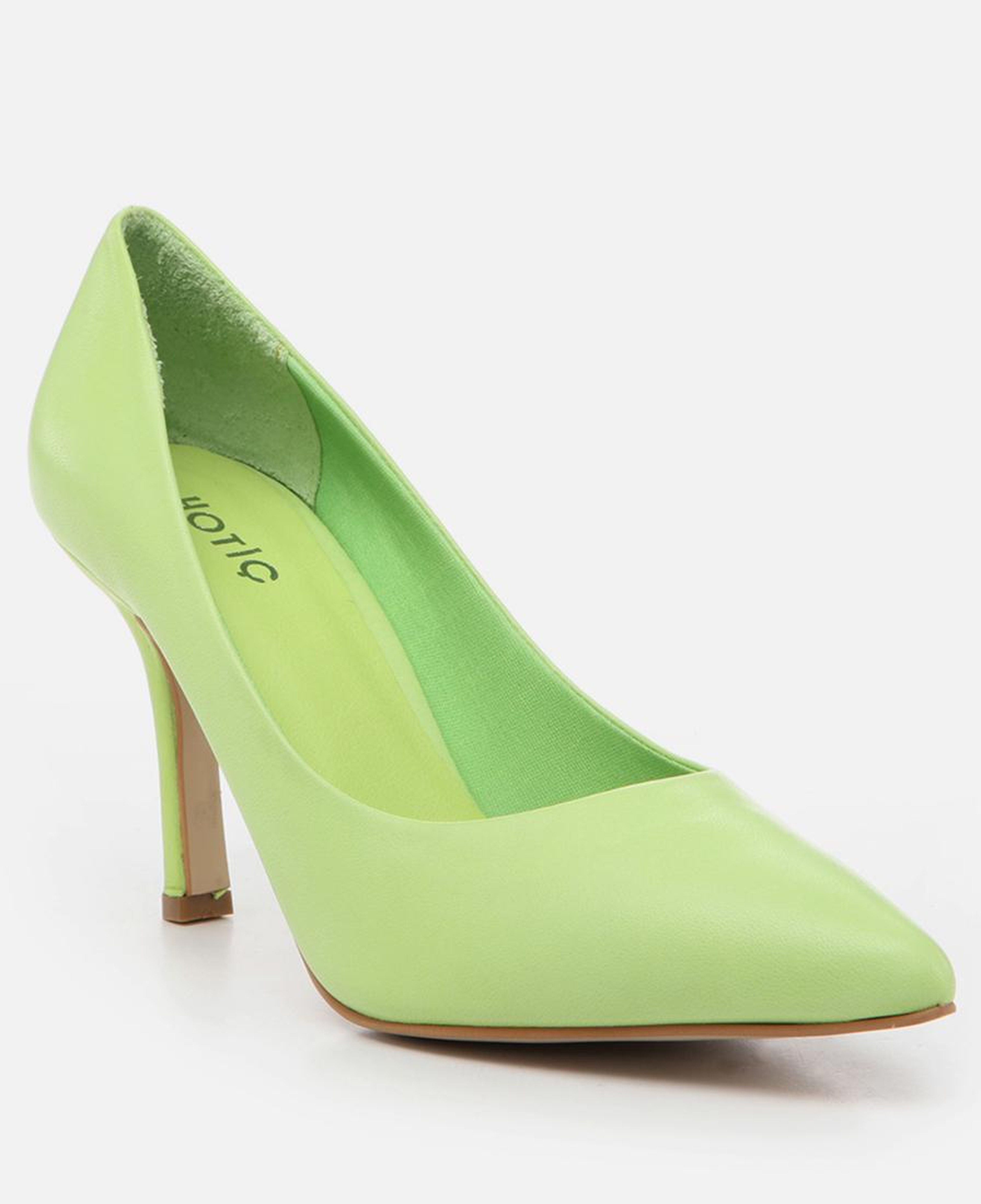 Kadın Deri Yeşil Stiletto