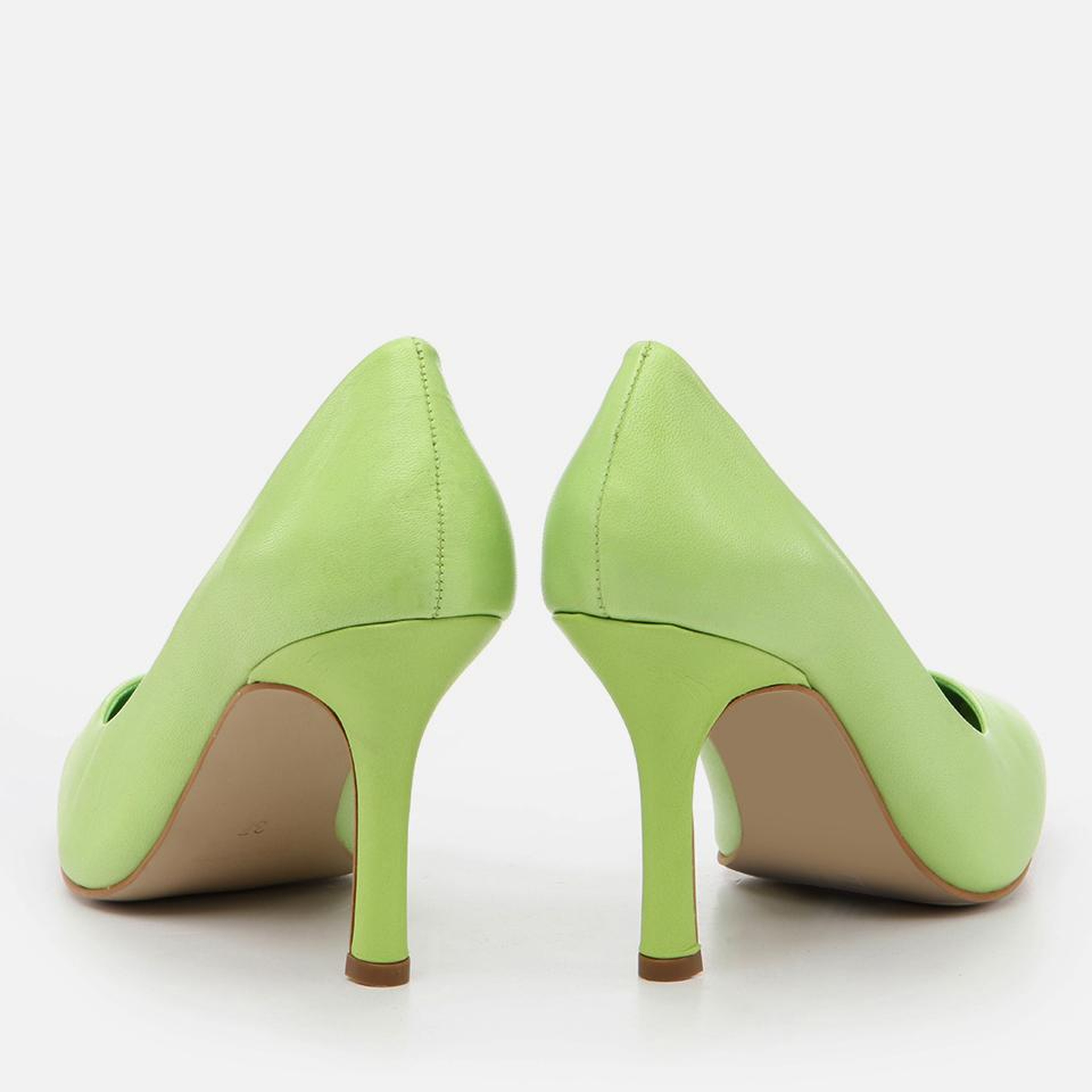Kadın Deri Yeşil Stiletto