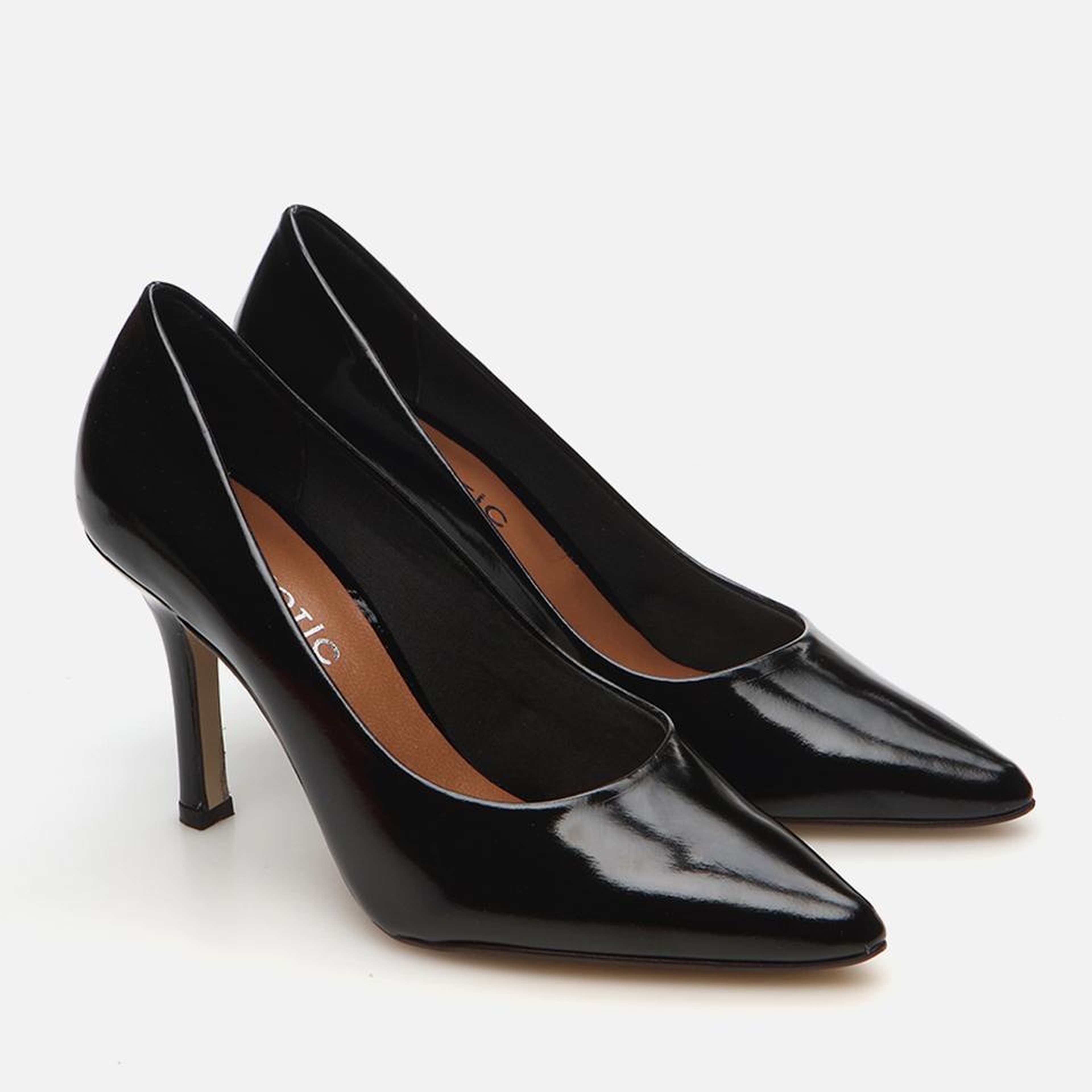 Kadın Deri Siyah Stiletto