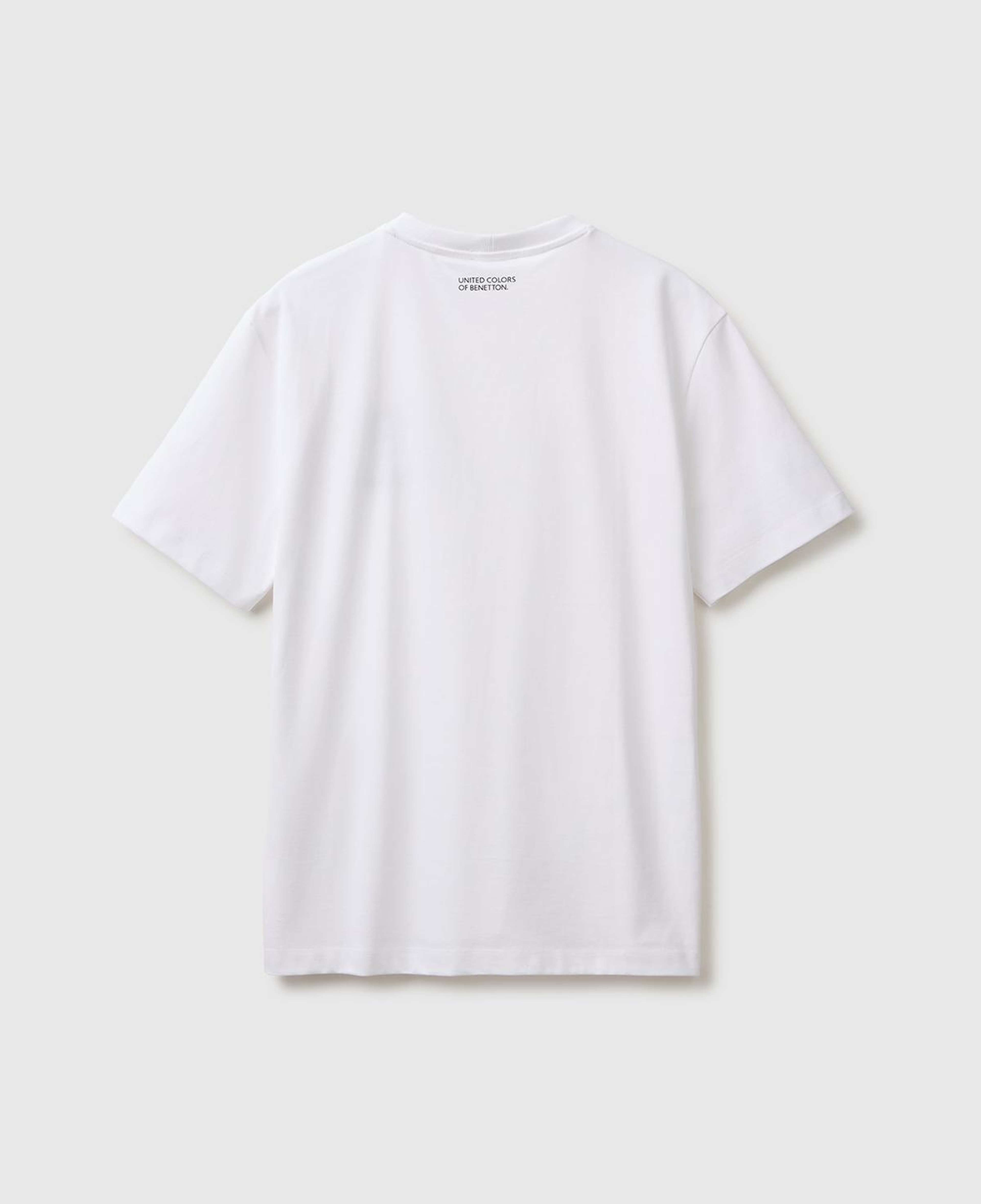 Erkek Beyaz %100 Pamuk Grafik Baskılı Regular Fit Bisiklet Yaka T-Shirt