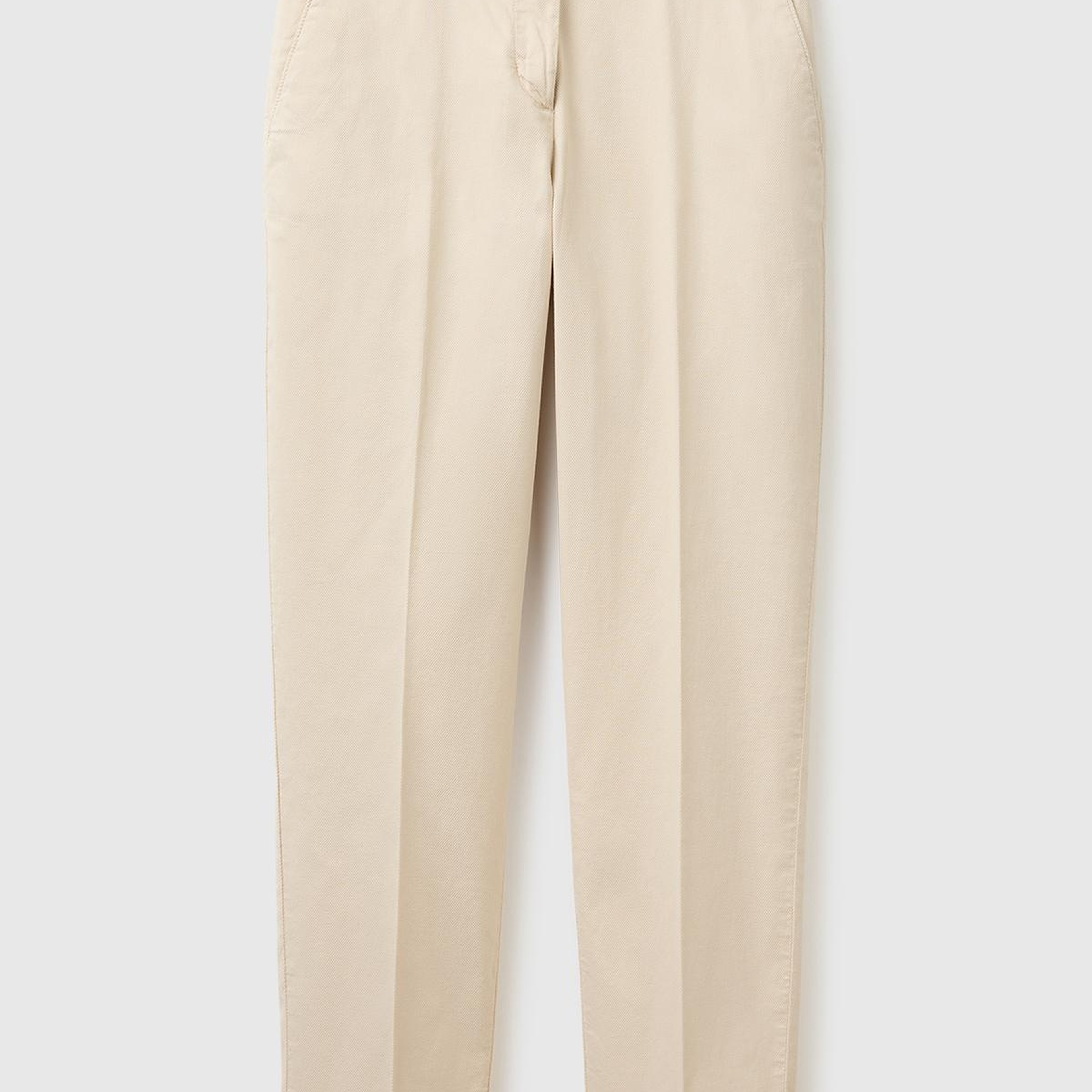 Kadın Taş Pamuk Karışımlı Slim Fit Chino Kumaş Pantolon