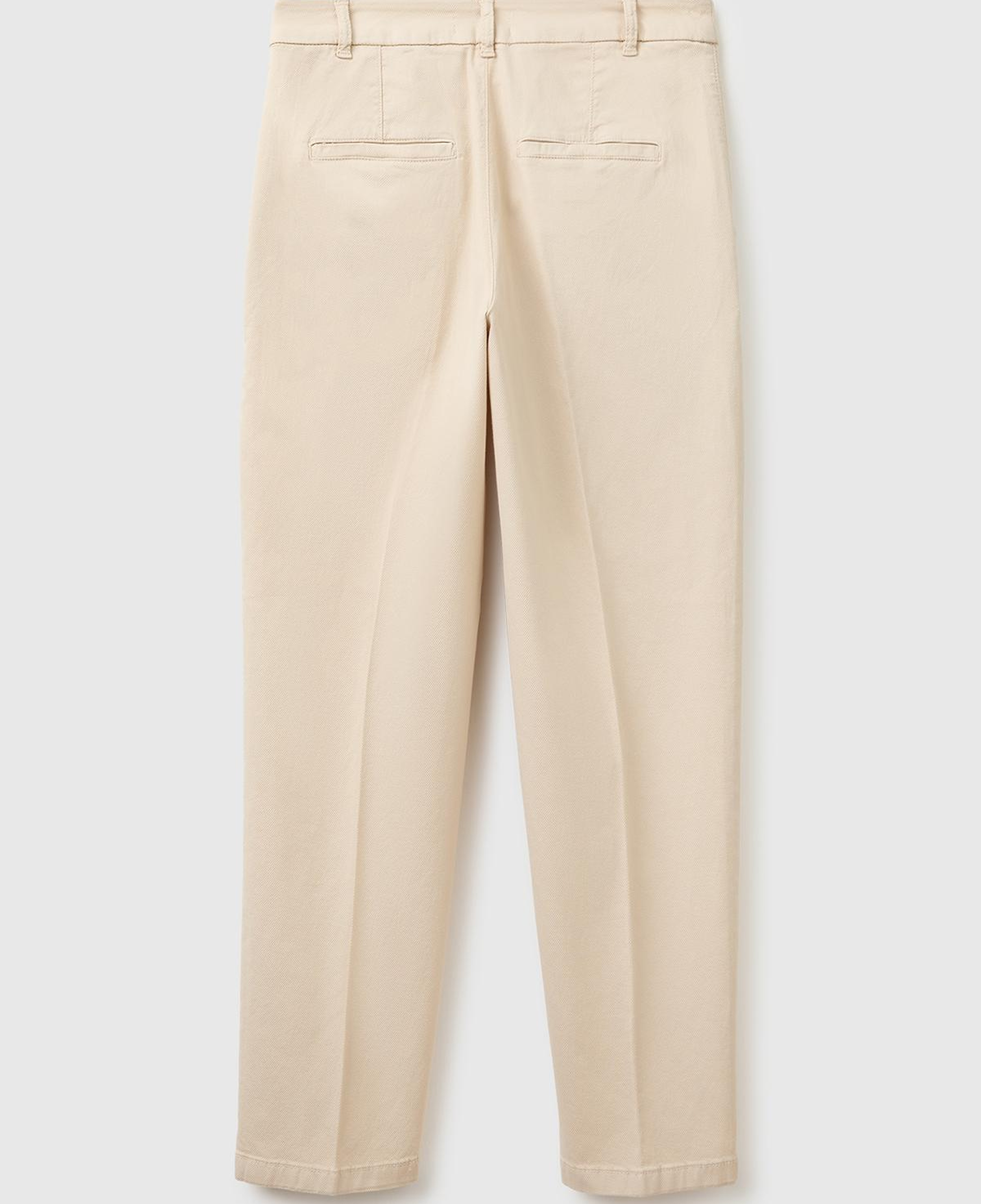 Kadın Taş Pamuk Karışımlı Slim Fit Chino Kumaş Pantolon