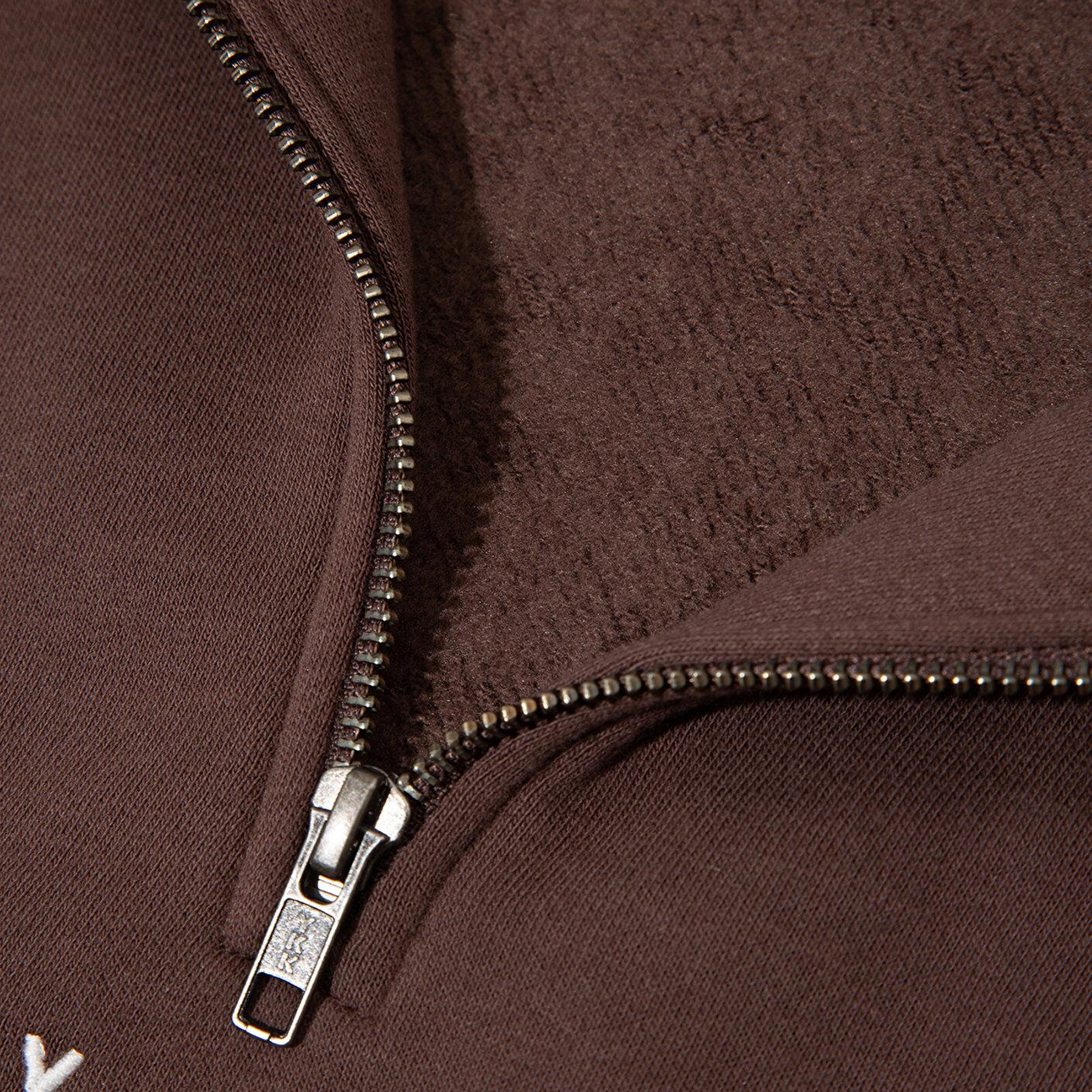 Mavi MVJNS Nakışlı Yarı Fermuarlı Kahverengi Sweatshirt 1S10533-71603