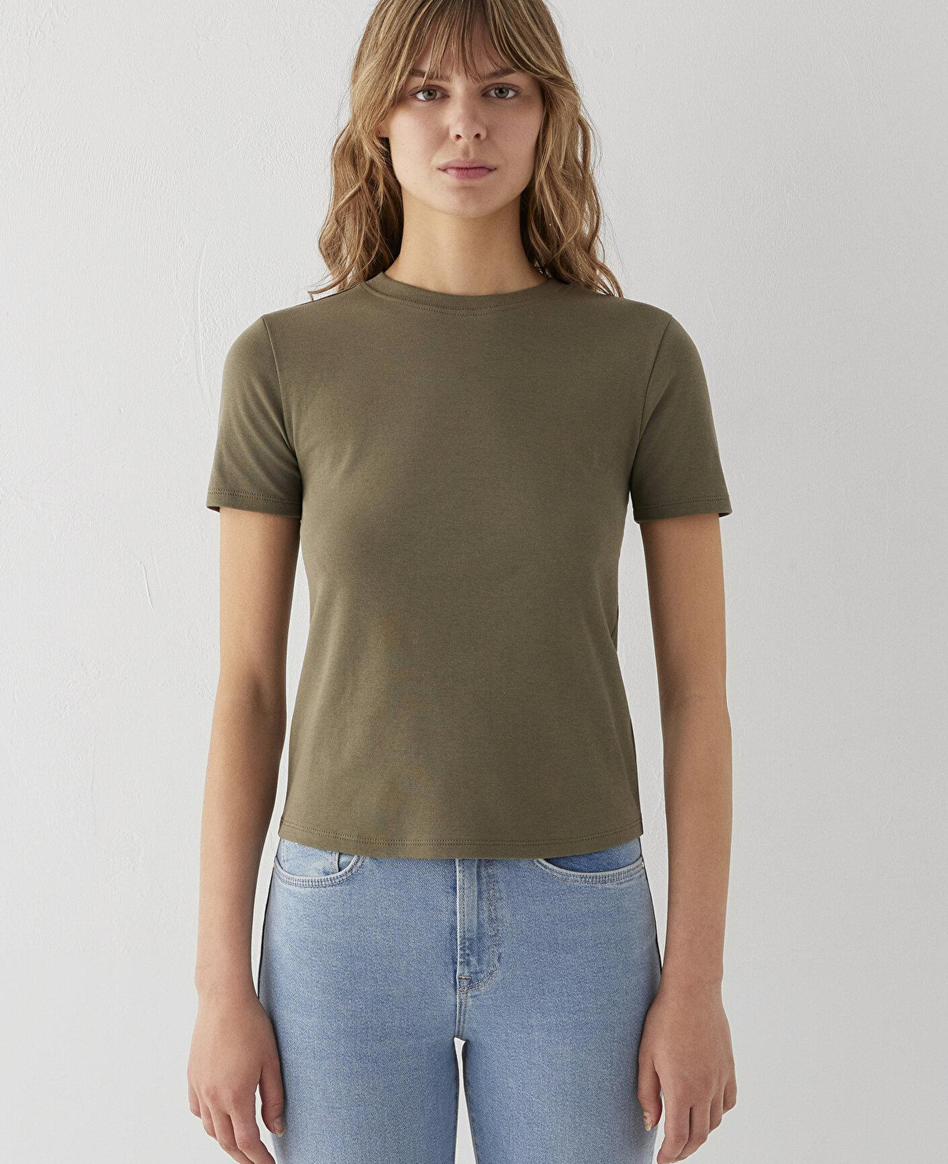 Mavi Yeşil Tişört Slim Fit / Dar Kesim 1614181-71546