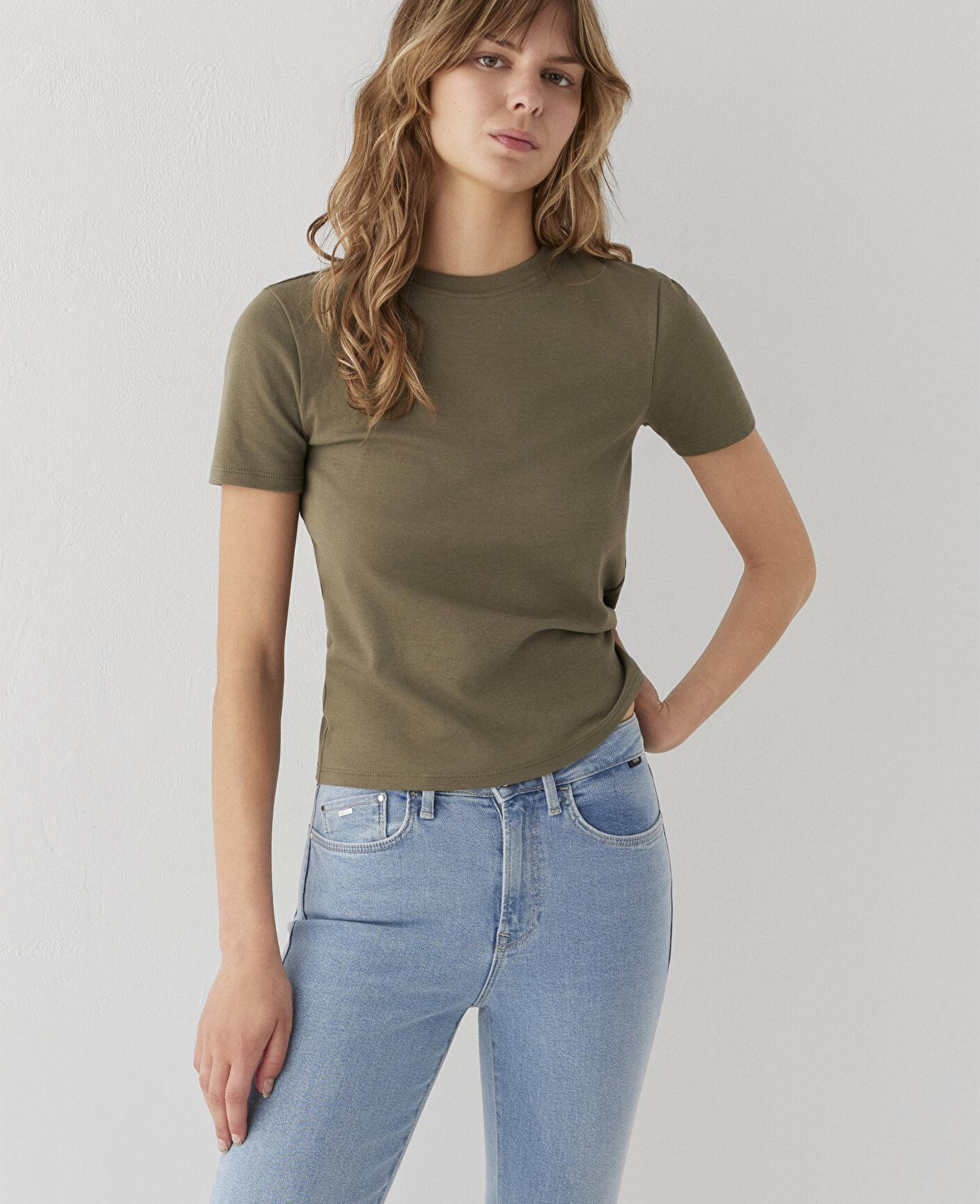 Mavi Yeşil Tişört Slim Fit / Dar Kesim 1614181-71546