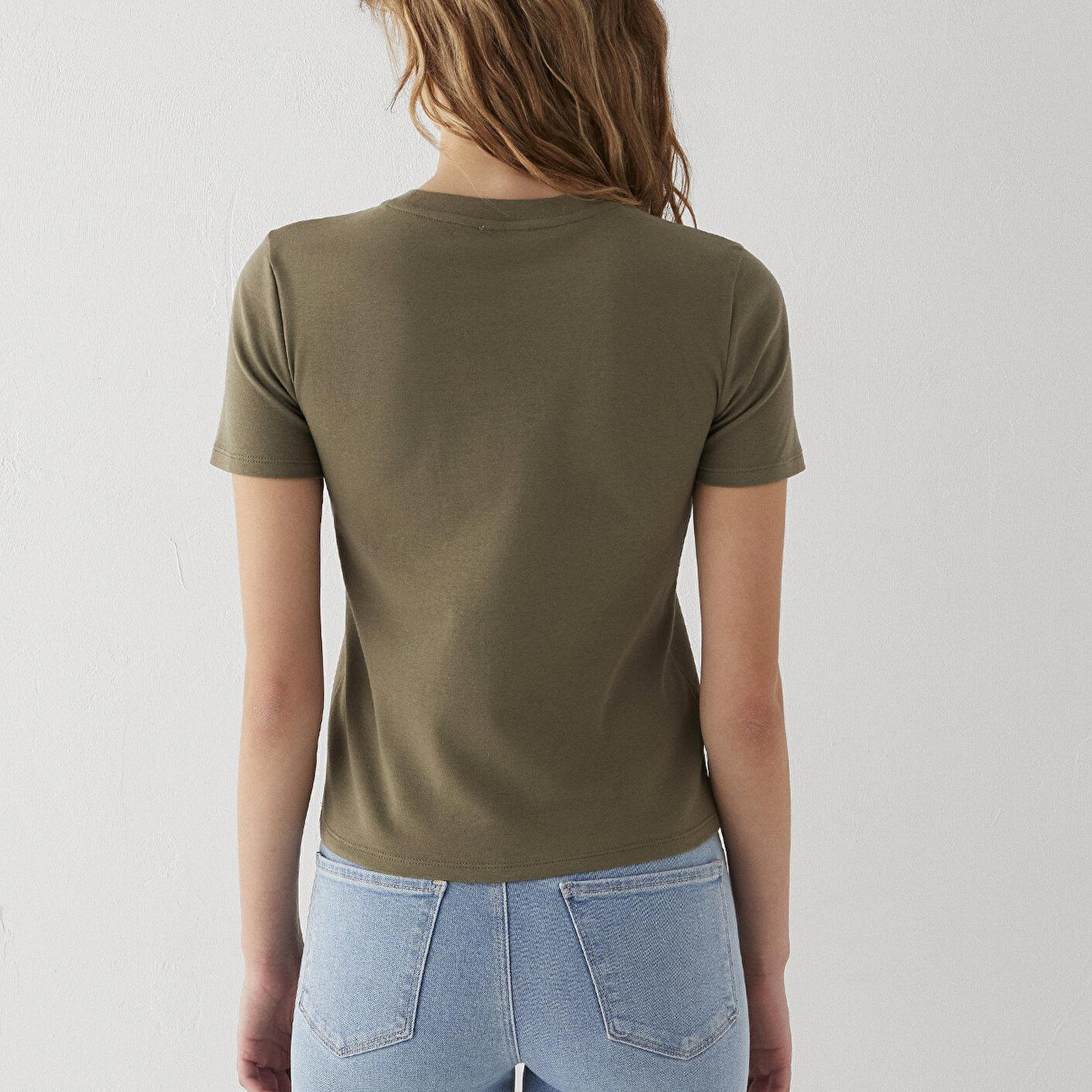 Mavi Yeşil Tişört Slim Fit / Dar Kesim 1614181-71546