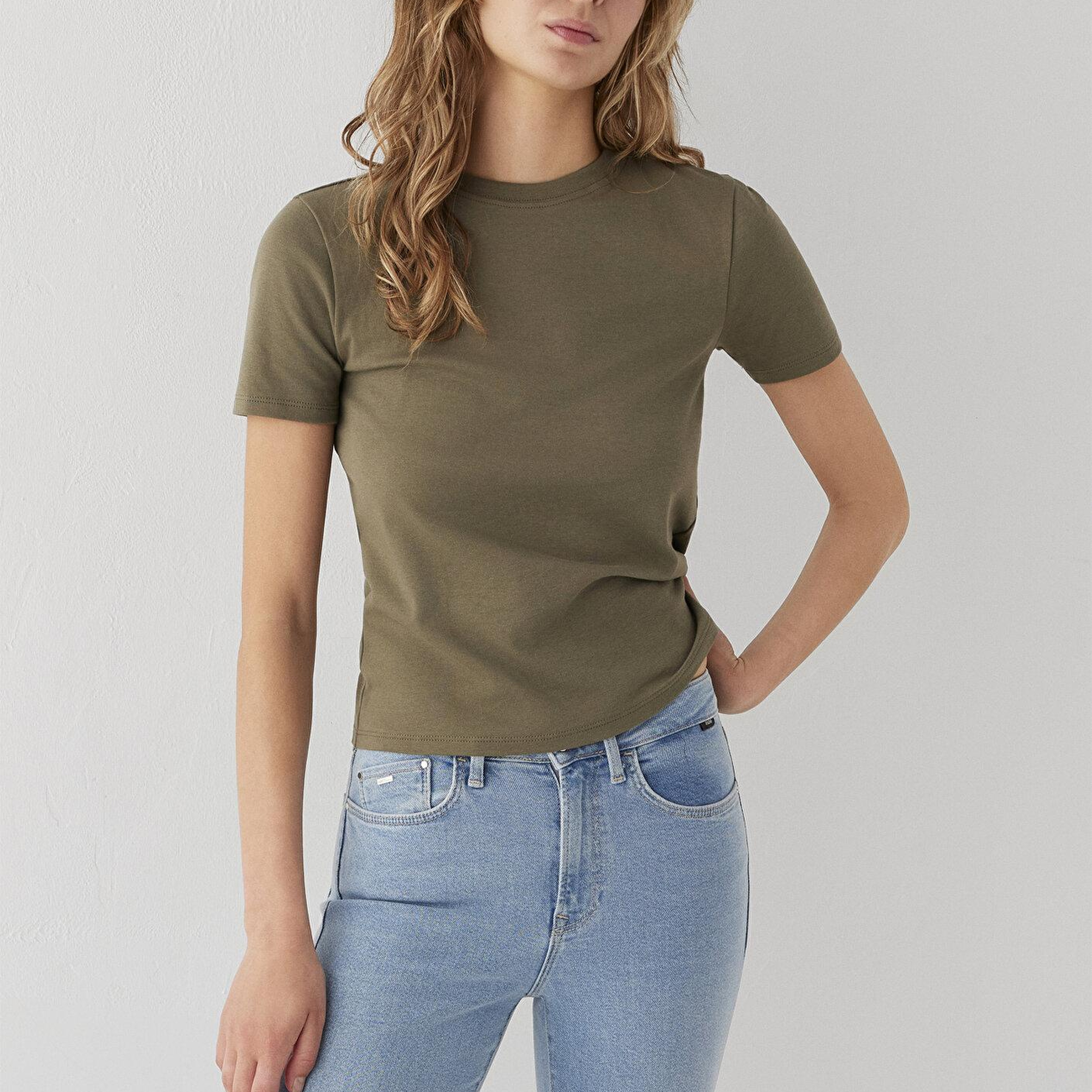 Mavi Yeşil Tişört Slim Fit / Dar Kesim 1614181-71546