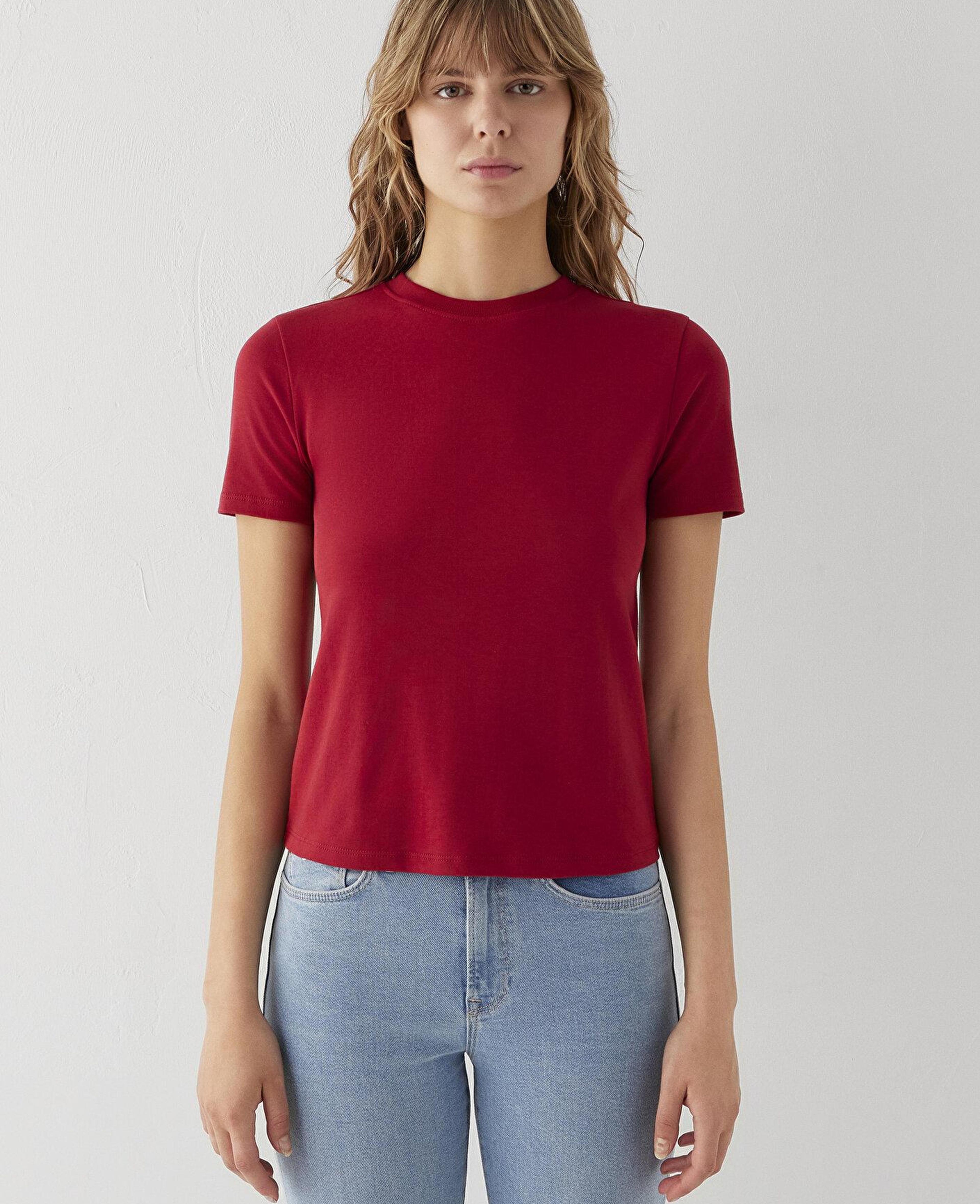 Mavi Kırmızı Tişört Slim Fit / Dar Kesim 1614181-70391
