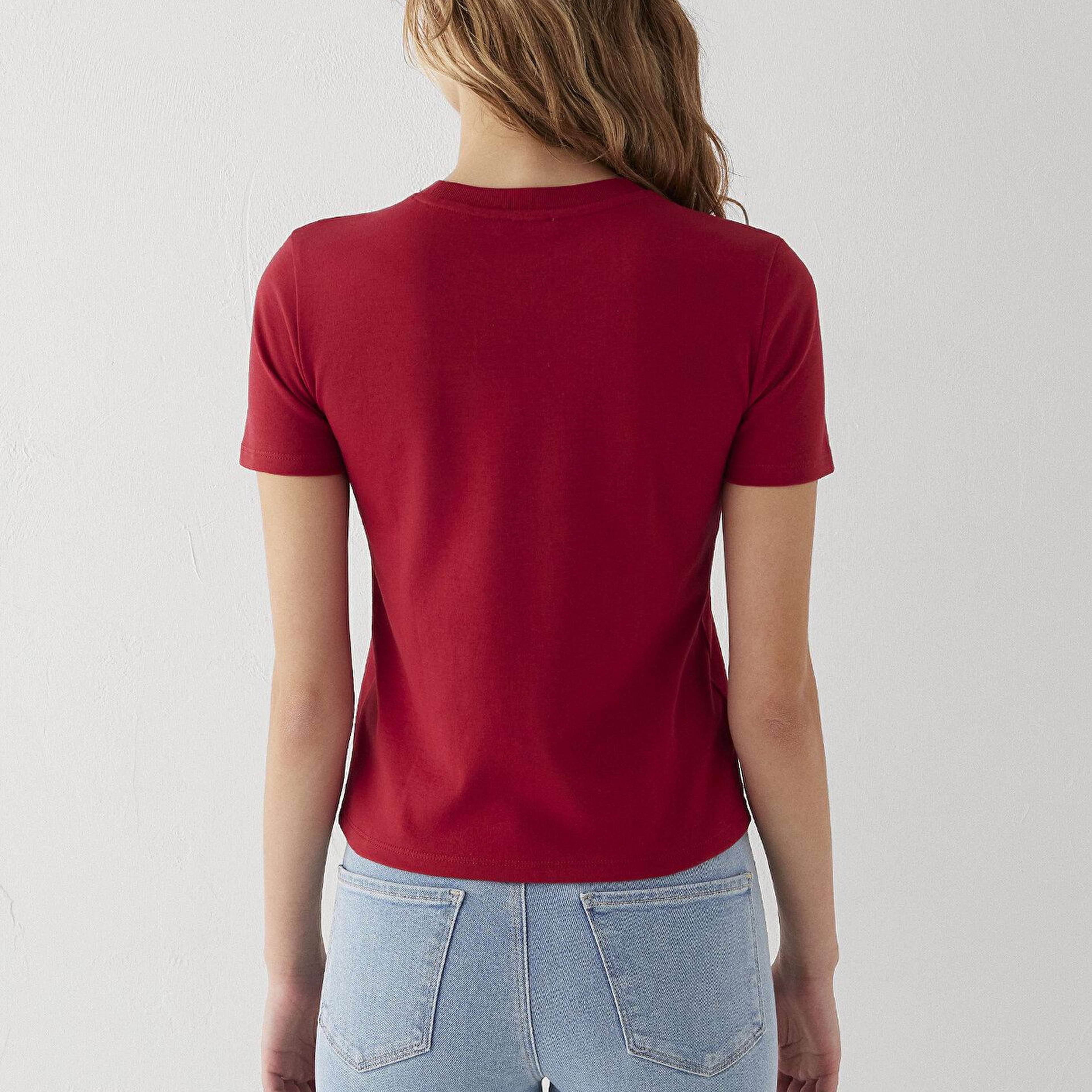 Mavi Kırmızı Tişört Slim Fit / Dar Kesim 1614181-70391