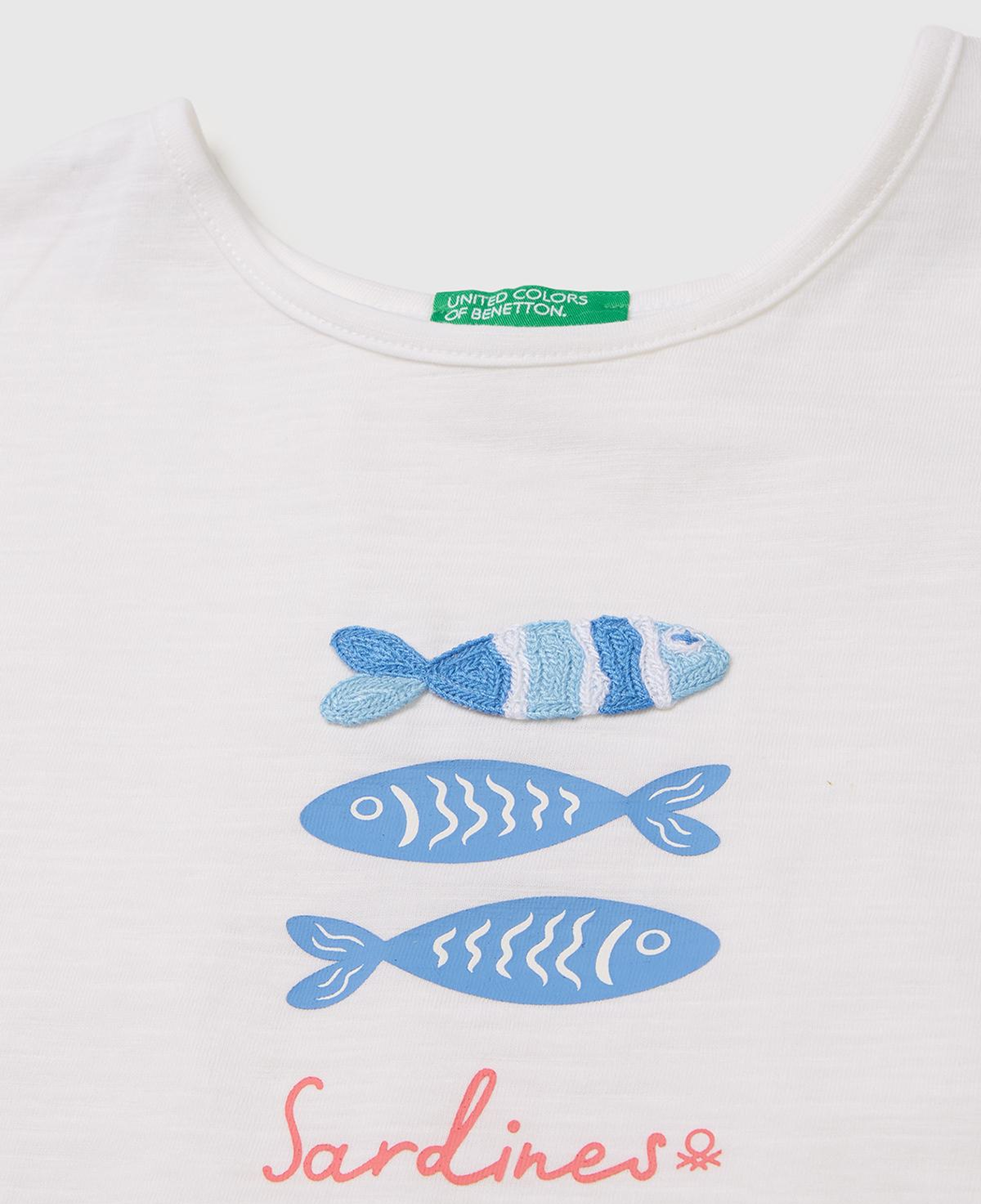 Kız Çocuk Beyaz Arkası Fiyonk Detaylı Kimono Kollu T-Shirt
