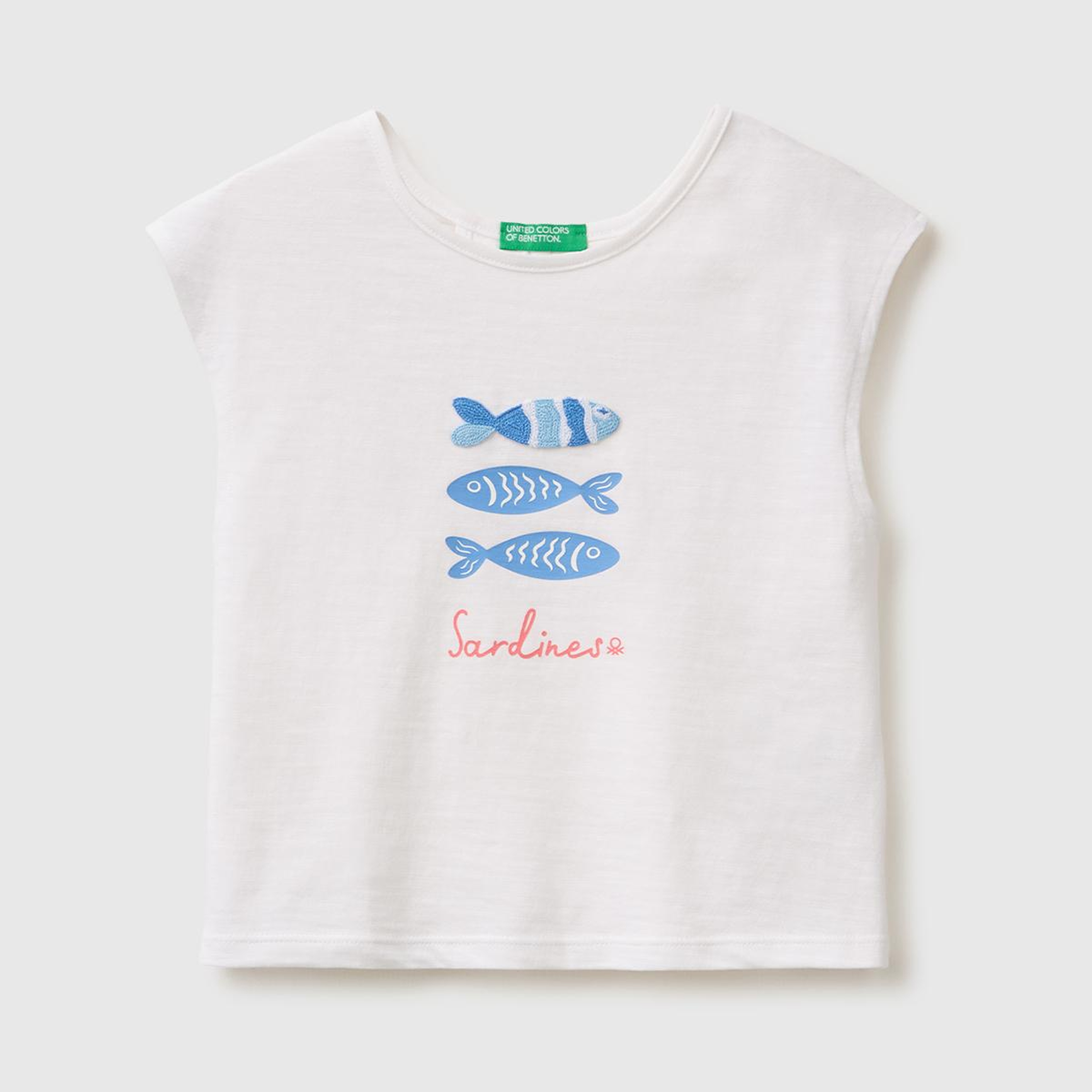 Kız Çocuk Beyaz Arkası Fiyonk Detaylı Kimono Kollu T-Shirt
