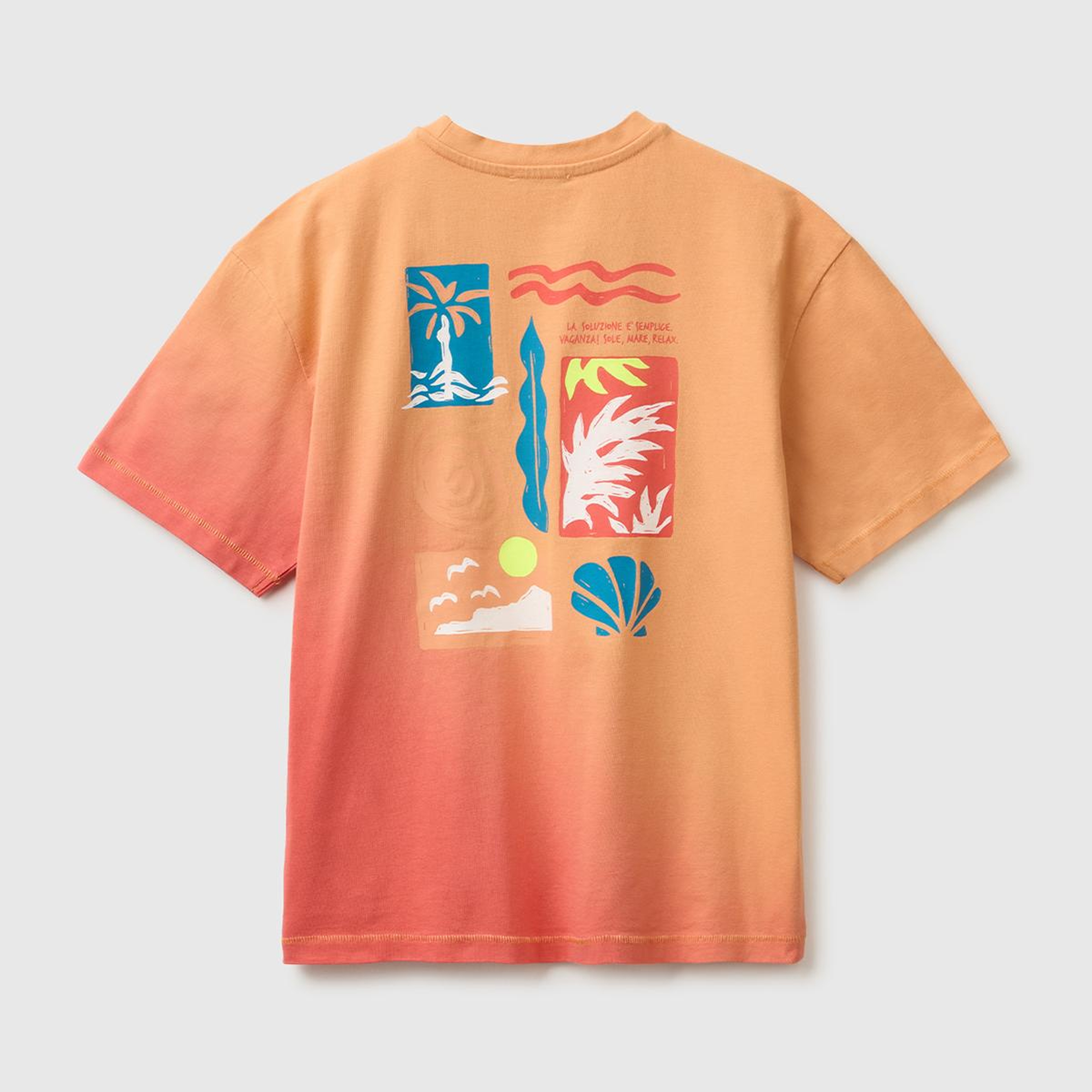 Erkek Çocuk Kırmızı Mix Çok Renkli Baskılı Bisiklet Yaka T-Shirt