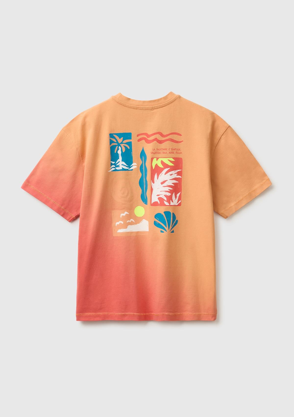 Erkek Çocuk Kırmızı Mix Çok Renkli Baskılı Bisiklet Yaka T-Shirt