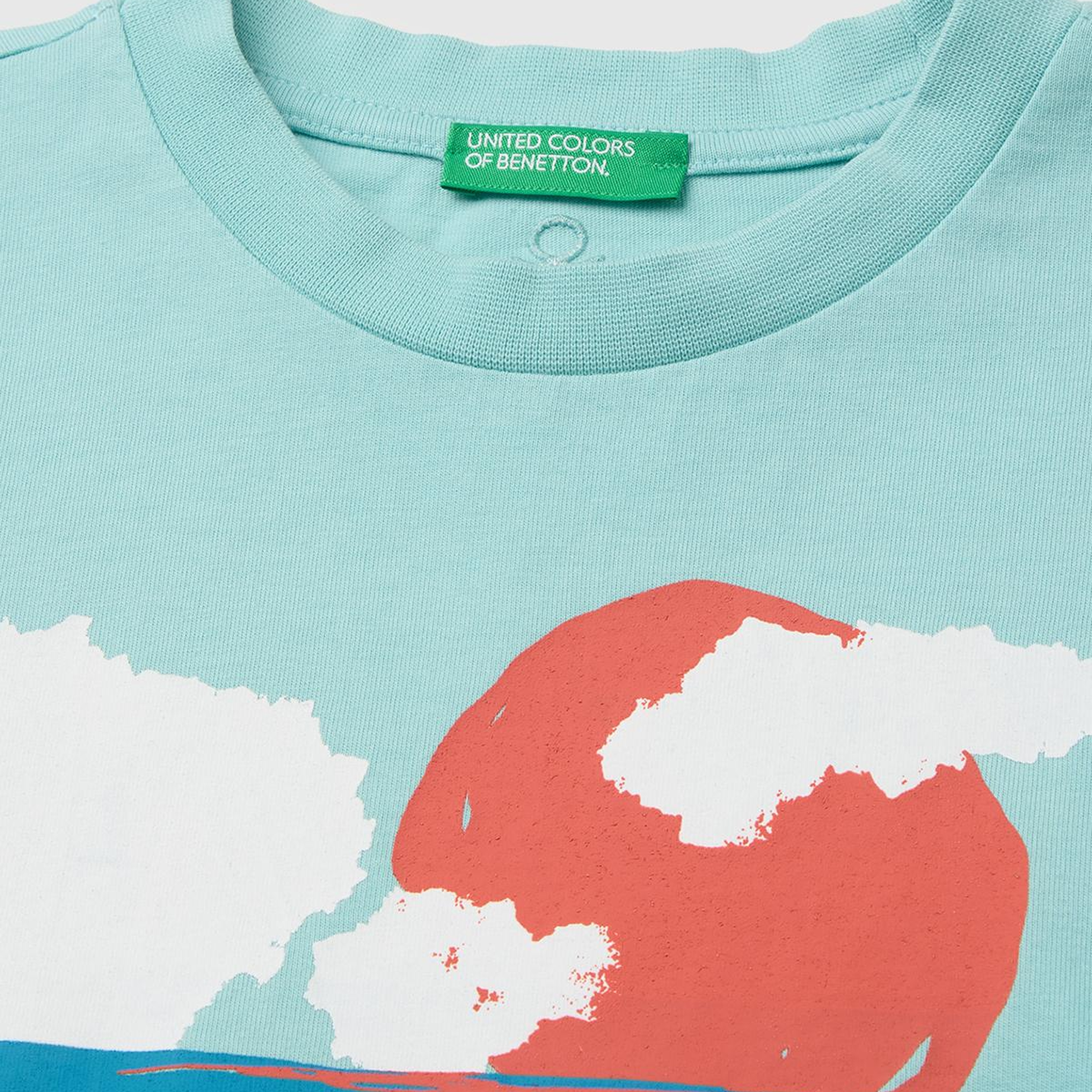 Erkek Çocuk Turkuaz Mix Çok Renkli Baskılı Bisiklet Yaka T-Shirt