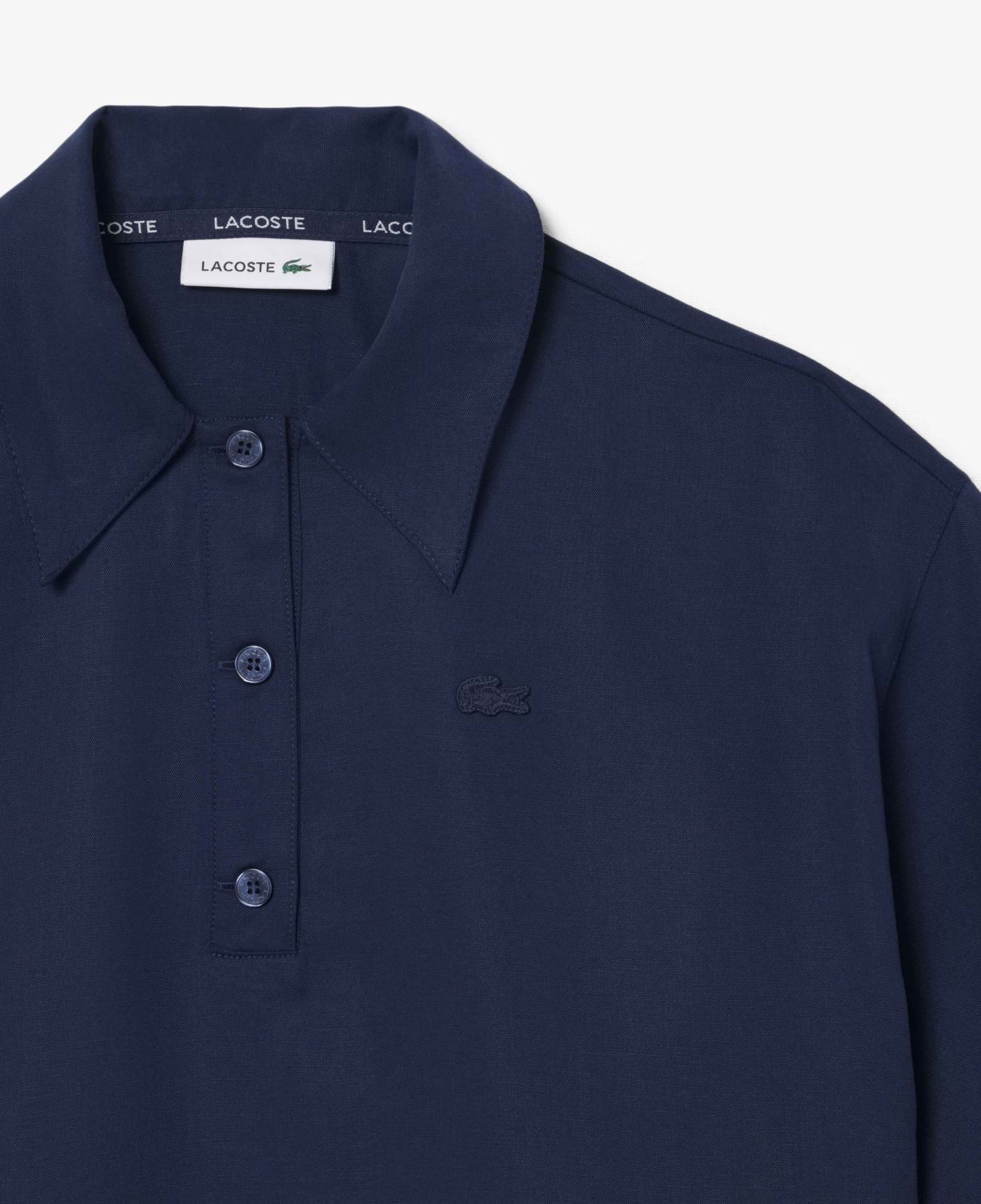 Kadın Oversize Fit Truvakar Kollu Lacivert Polo