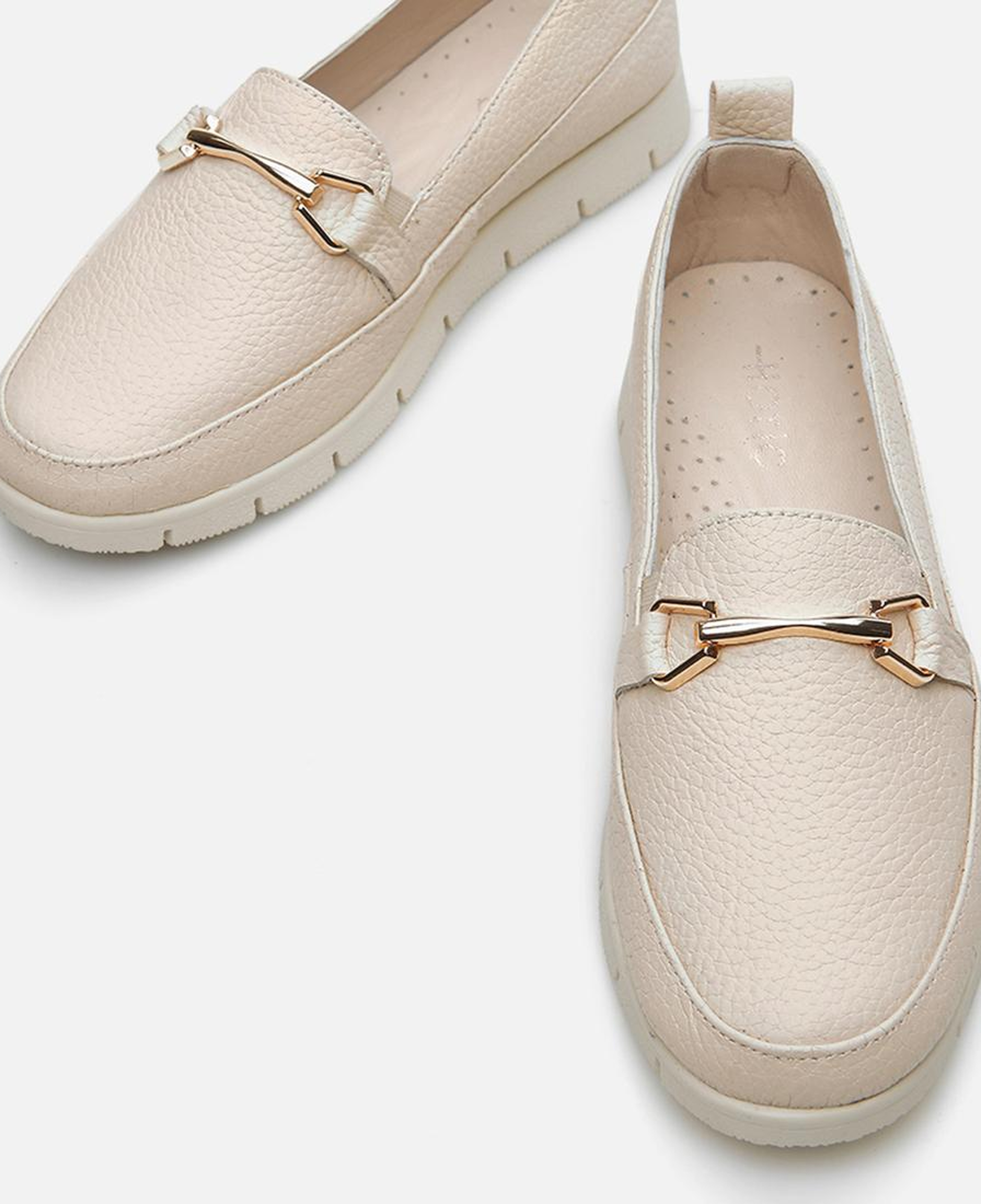 Kadın Deri Bej Loafer