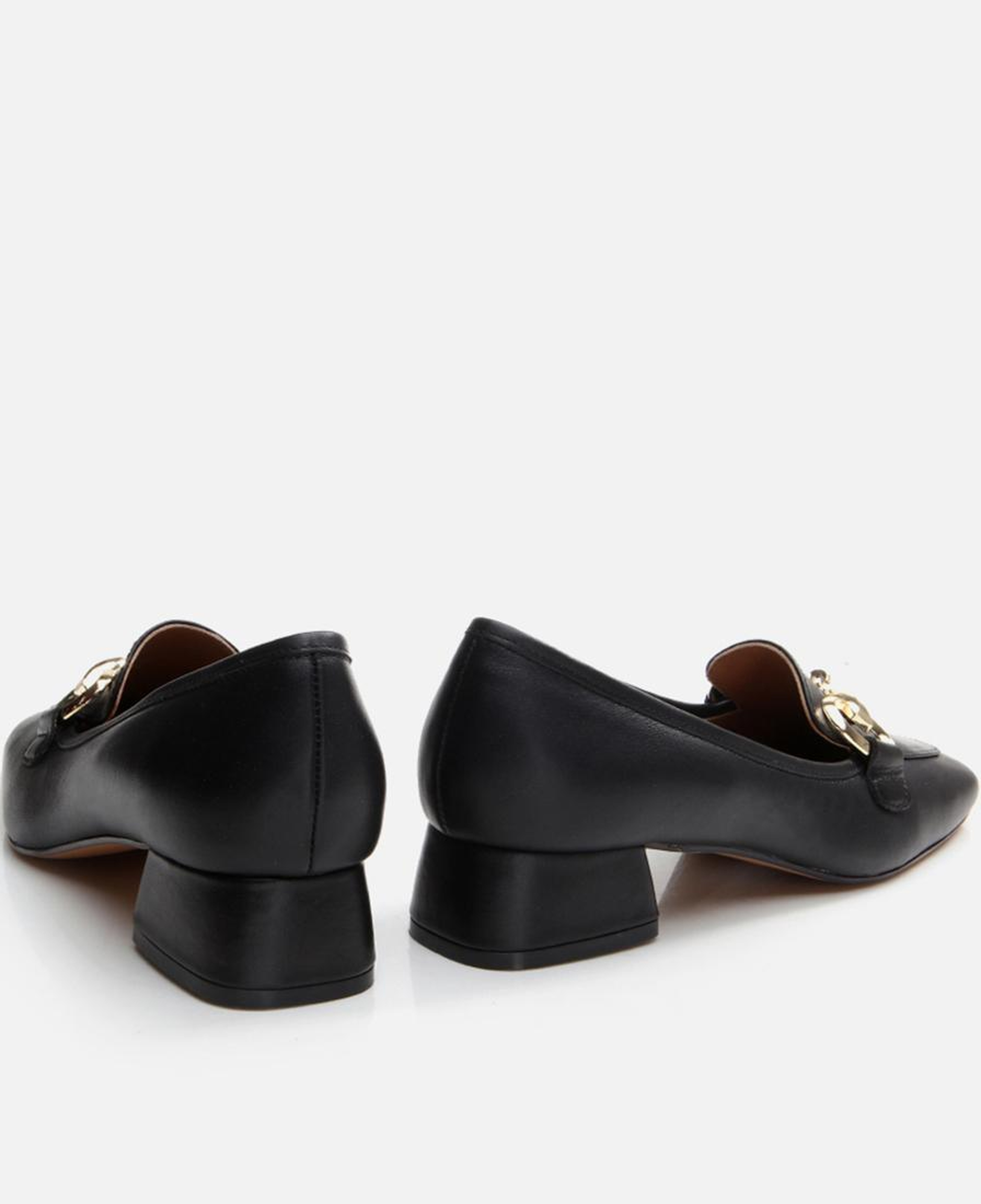 Kadın Deri Siyah Tokalı Loafer