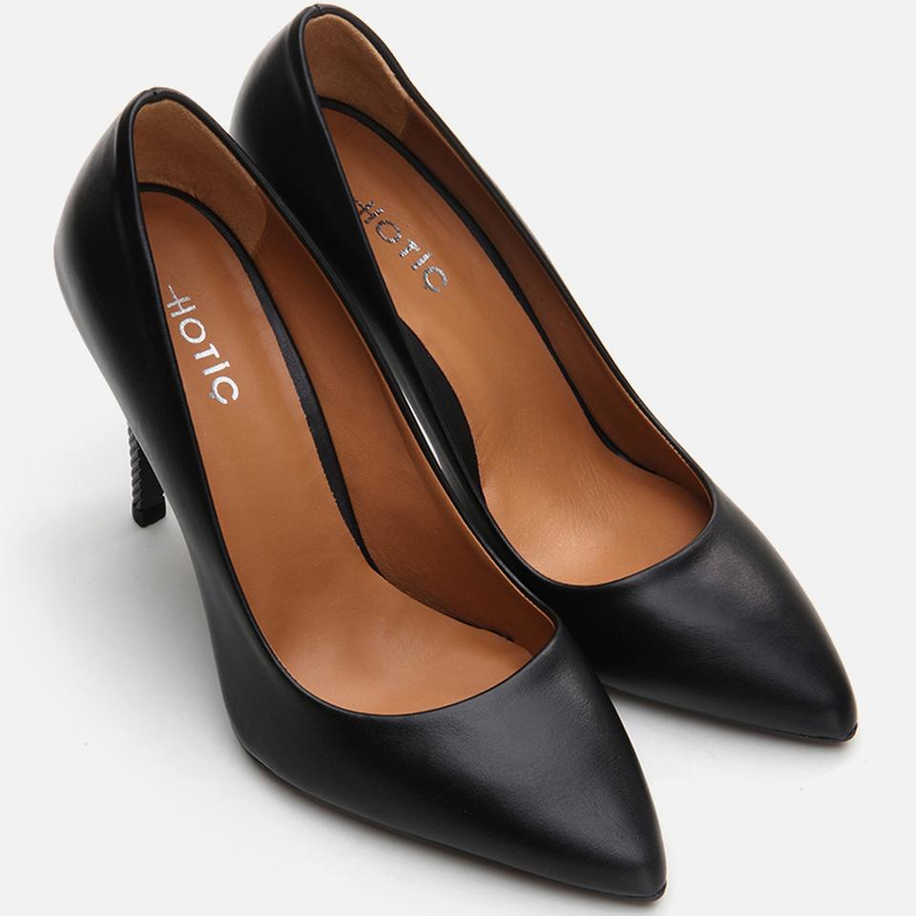 Kadın Deri Siyah Stiletto