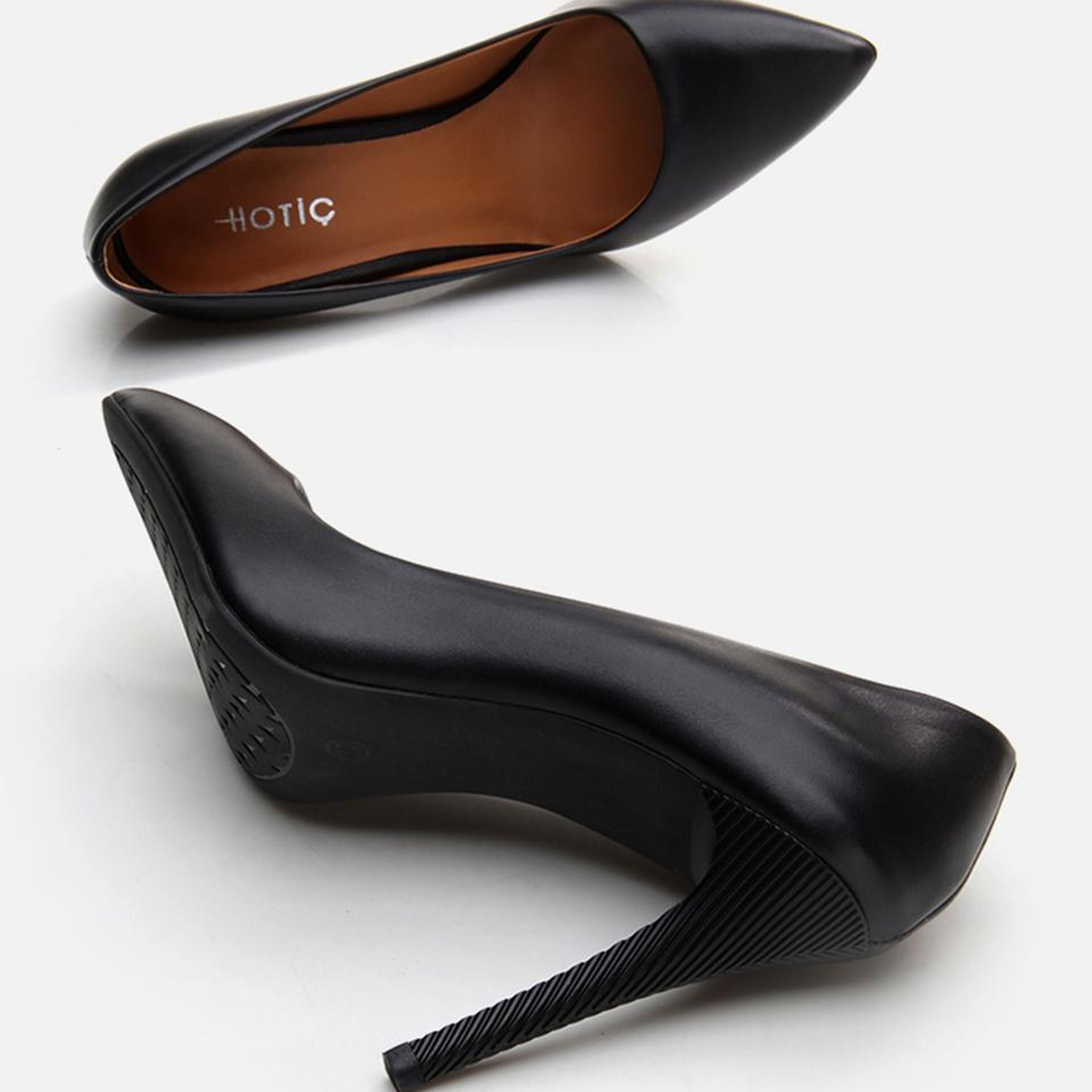 Kadın Deri Siyah Stiletto