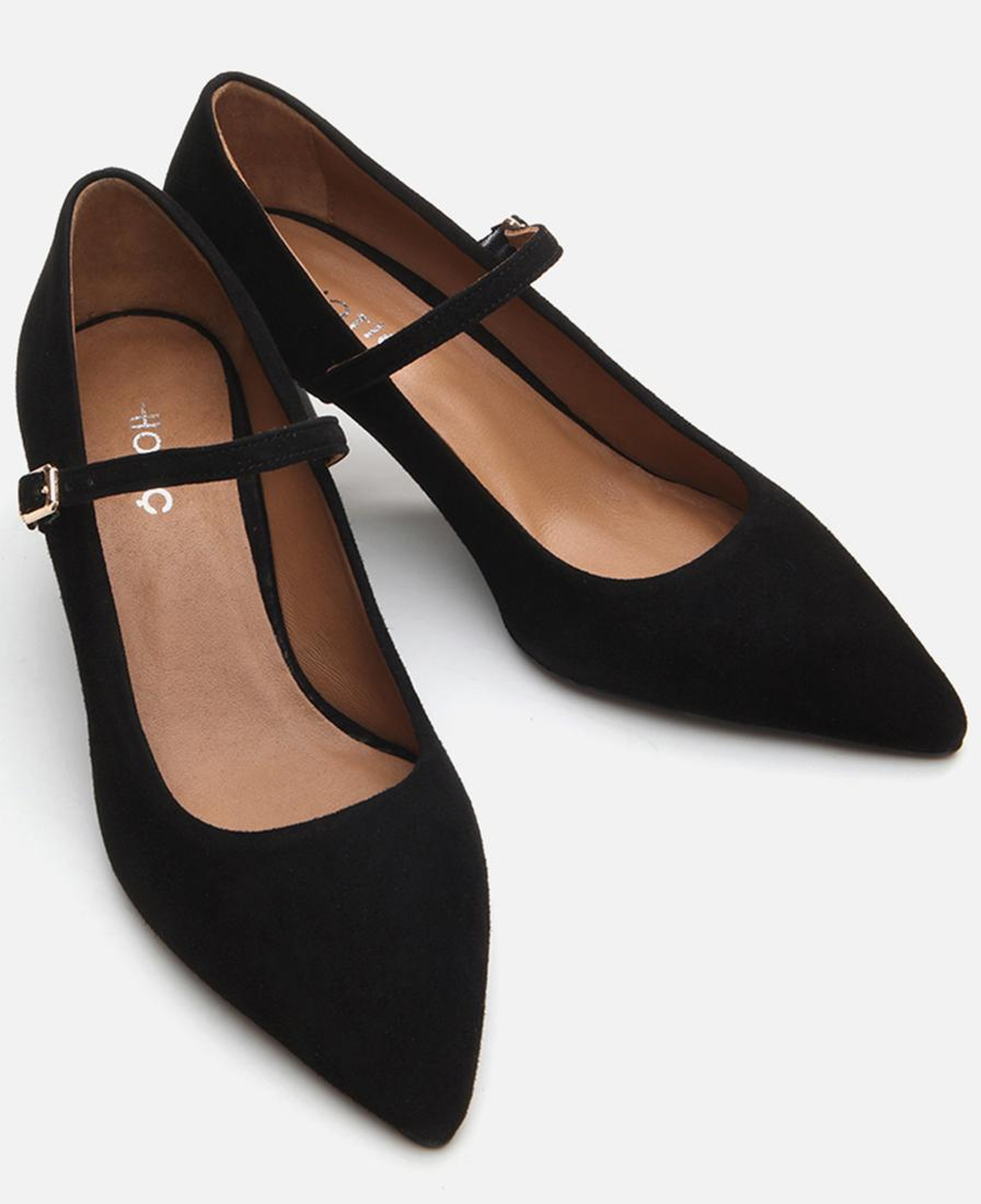 Kadın Deri Mary Jane Siyah Stiletto