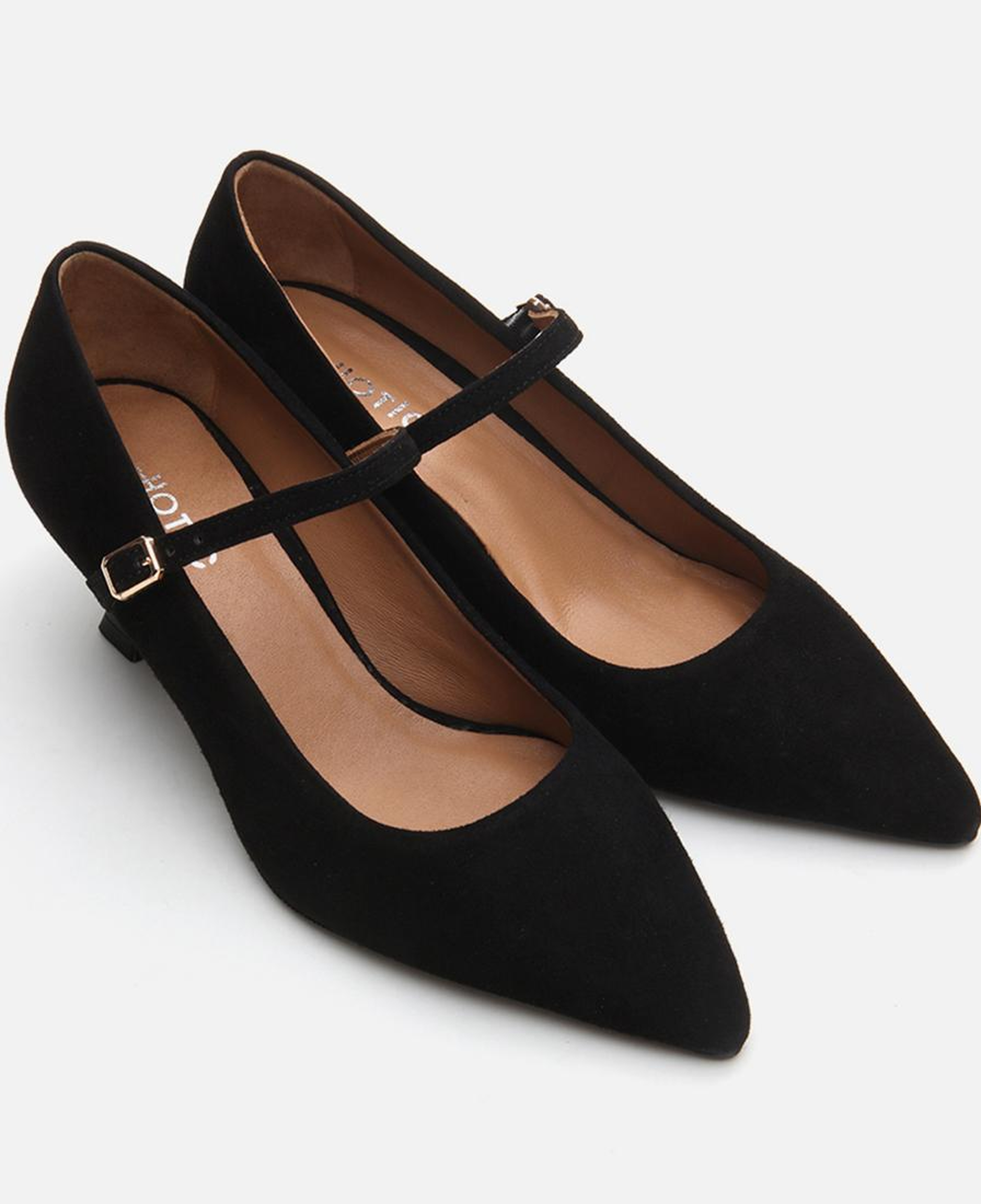 Kadın Deri Mary Jane Siyah Stiletto
