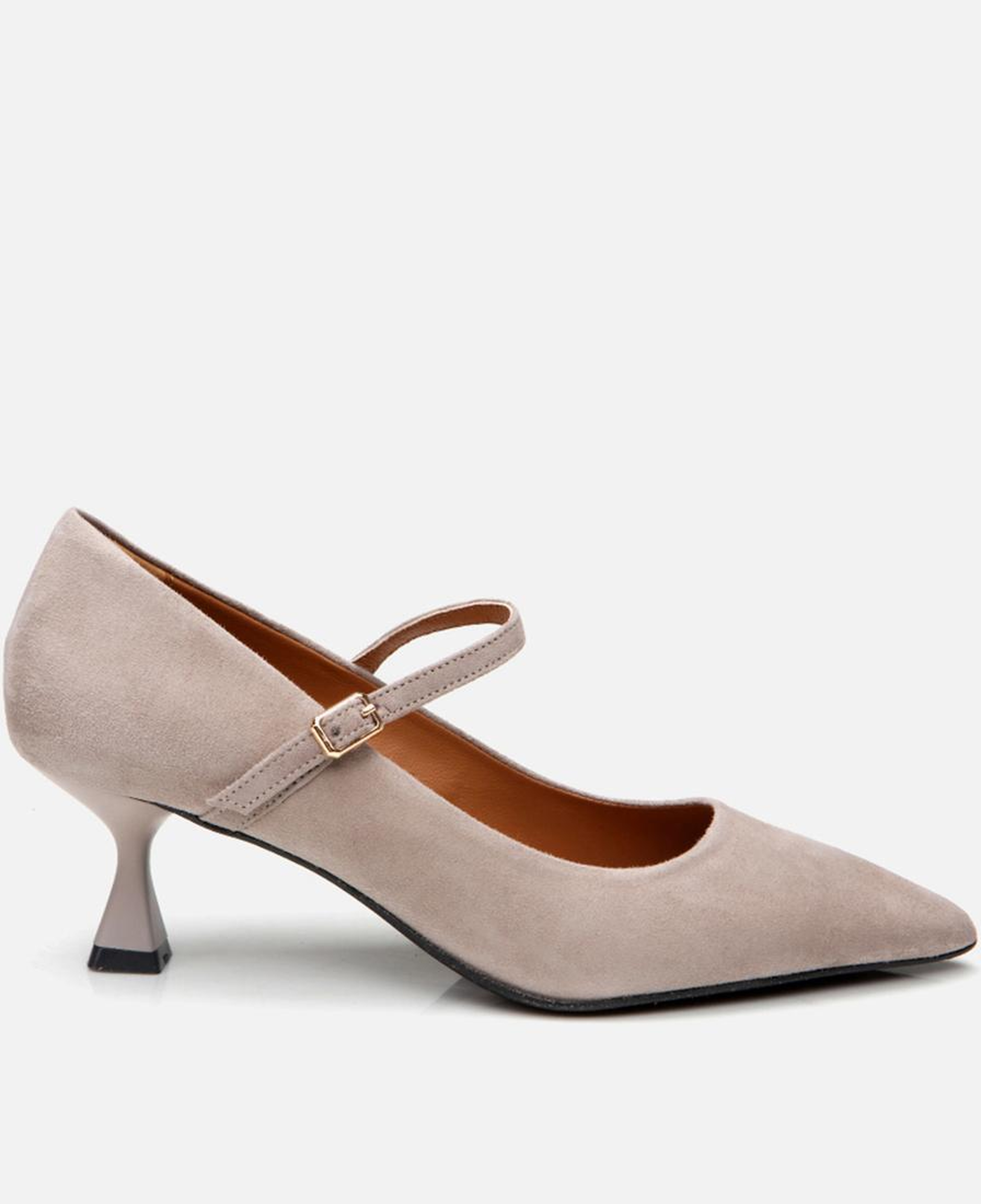 Kadın Deri Mary Jane Vizon Stiletto