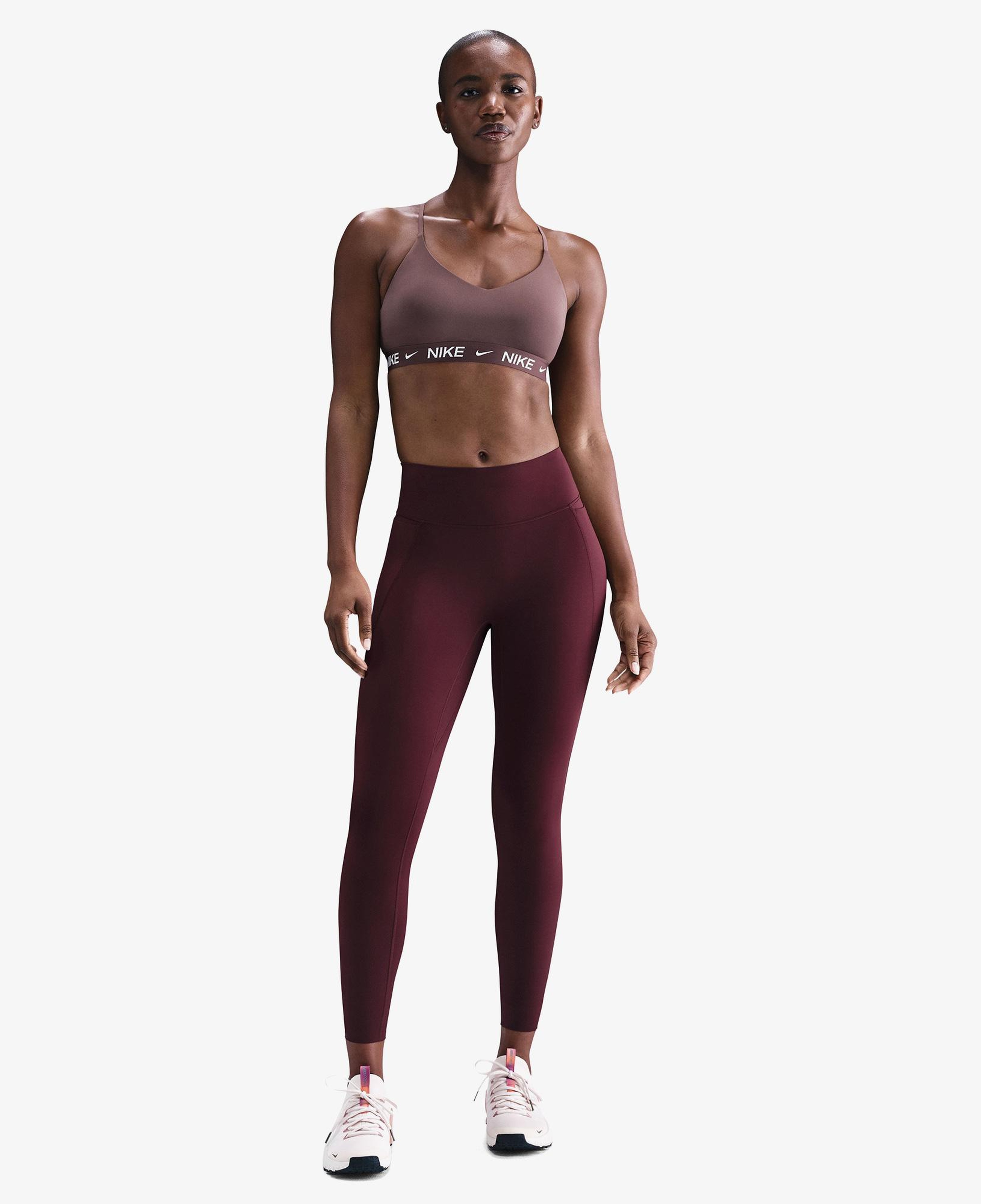 Nike Dri-Fit Indy Light Support Kadın Kahverengi Bra