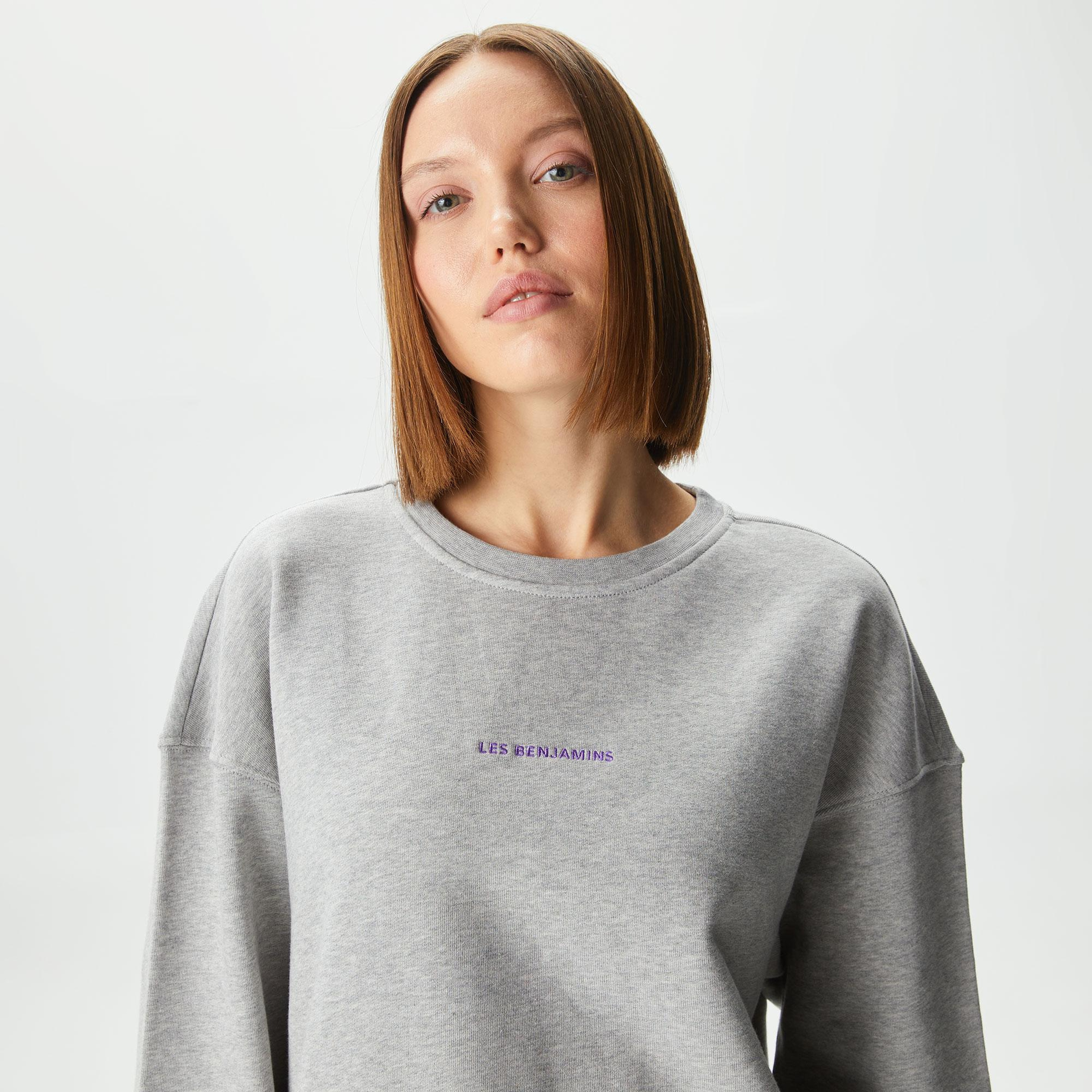 Les Benjamins Core Kadın Gri Sweatshirt