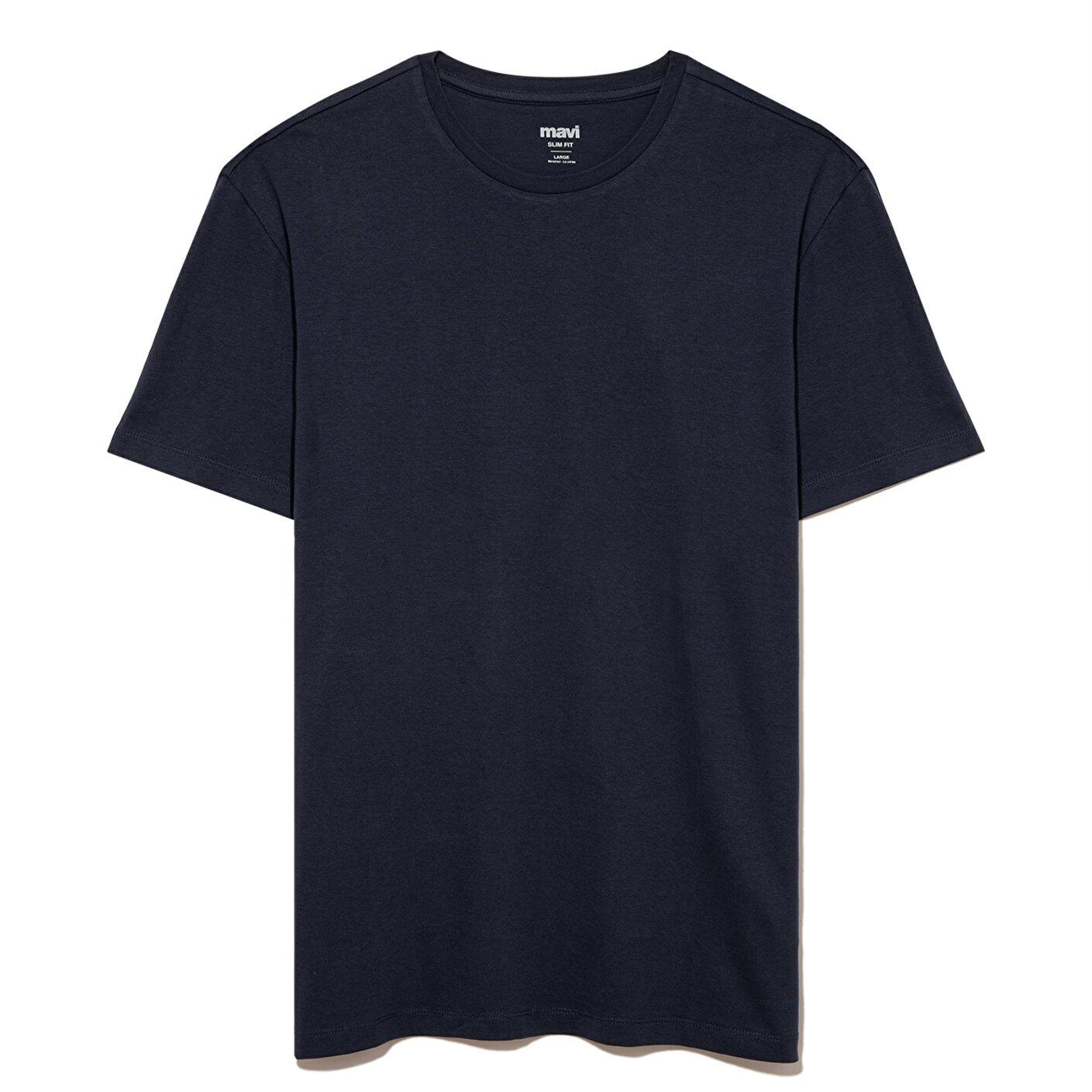 Mavi 3lü Bisiklet Yaka Erkek Basic Tişört Slim Fit / Dar Kesim 0611784-70490