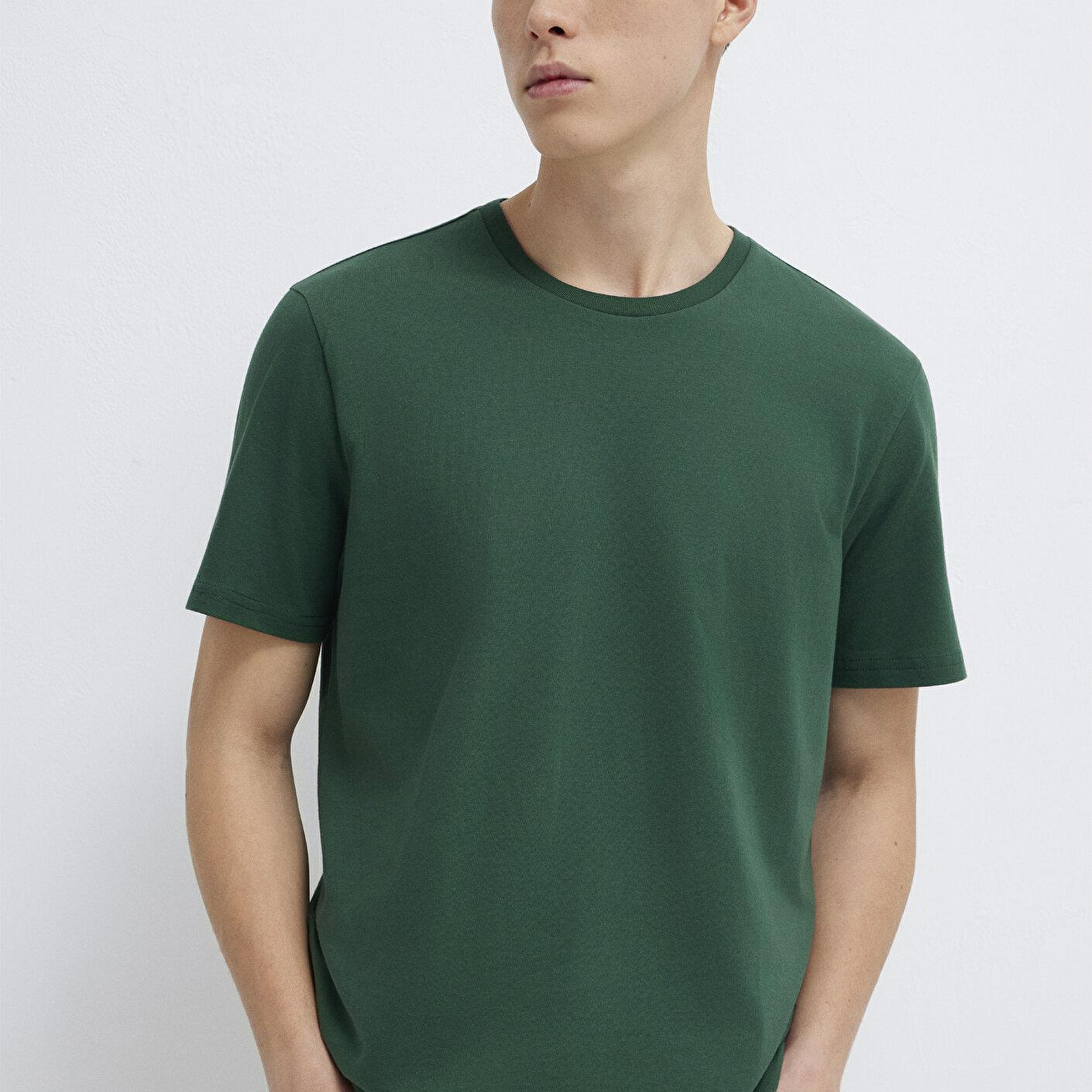 Mavi 3lü Bisiklet Yaka Erkek Basic Tişört Slim Fit / Dar Kesim 0611784-70490