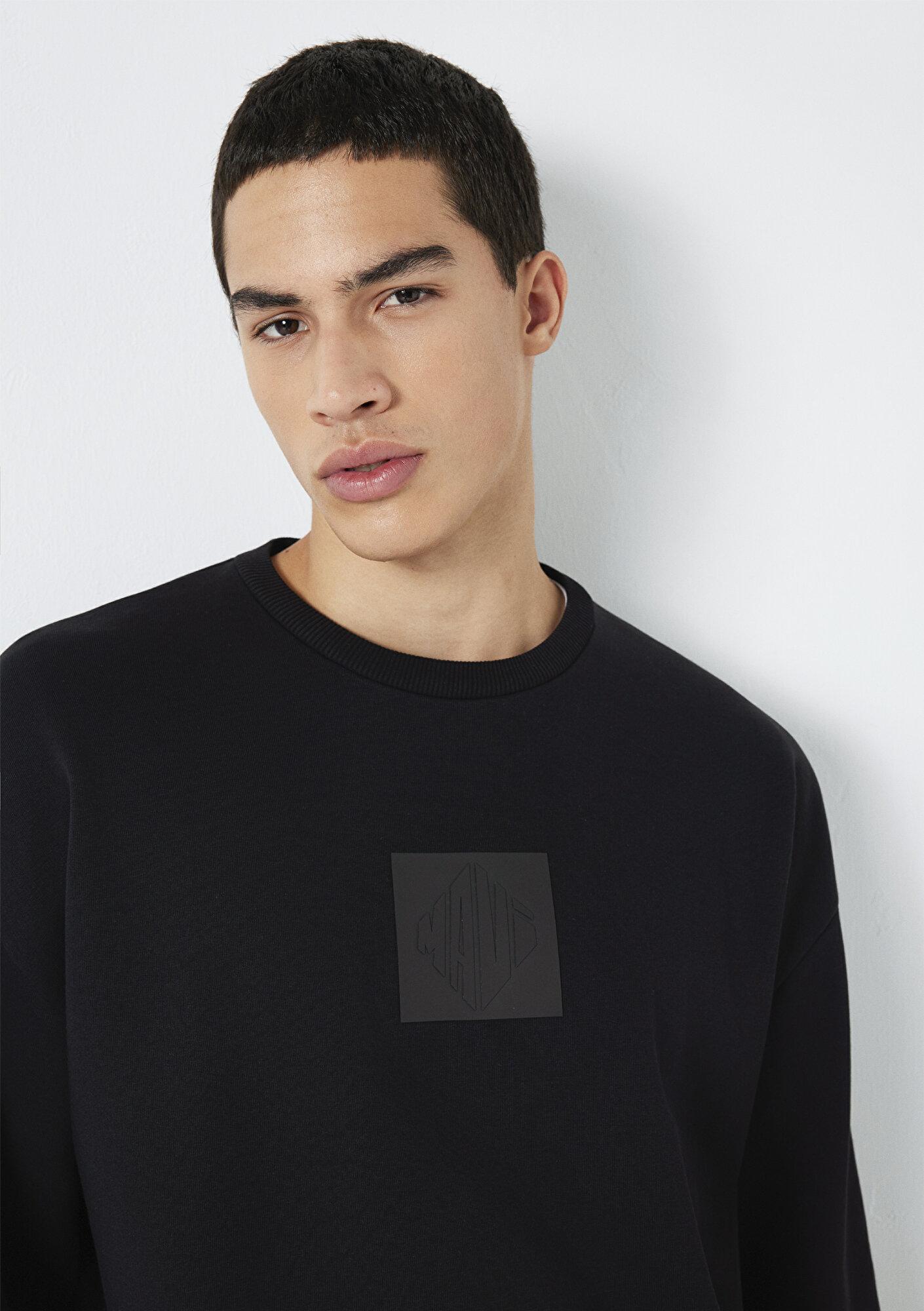 Mavi Mavi Baskılı Siyah Sweatshirt 0S10530-900