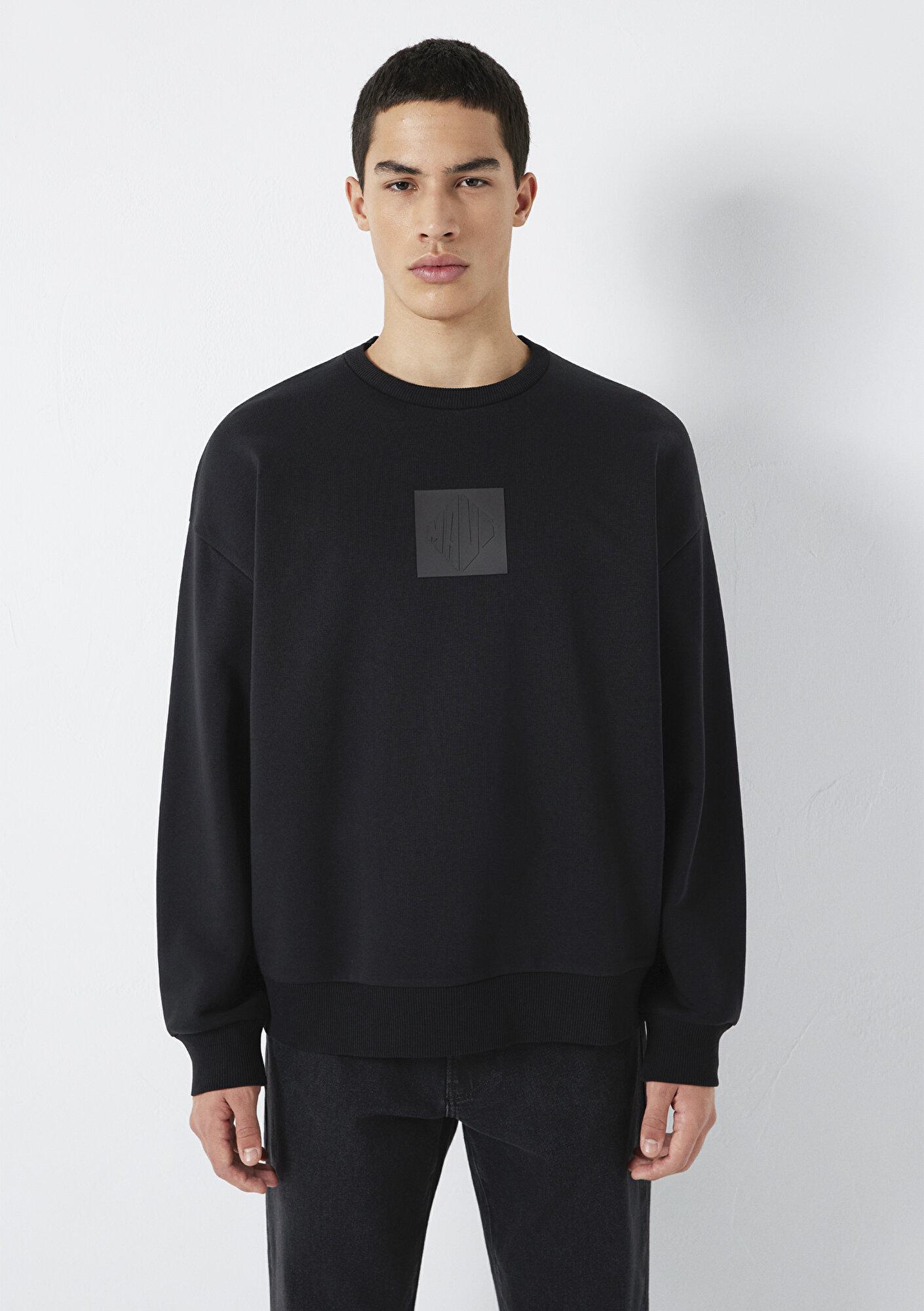 Mavi Mavi Baskılı Siyah Sweatshirt 0S10530-900