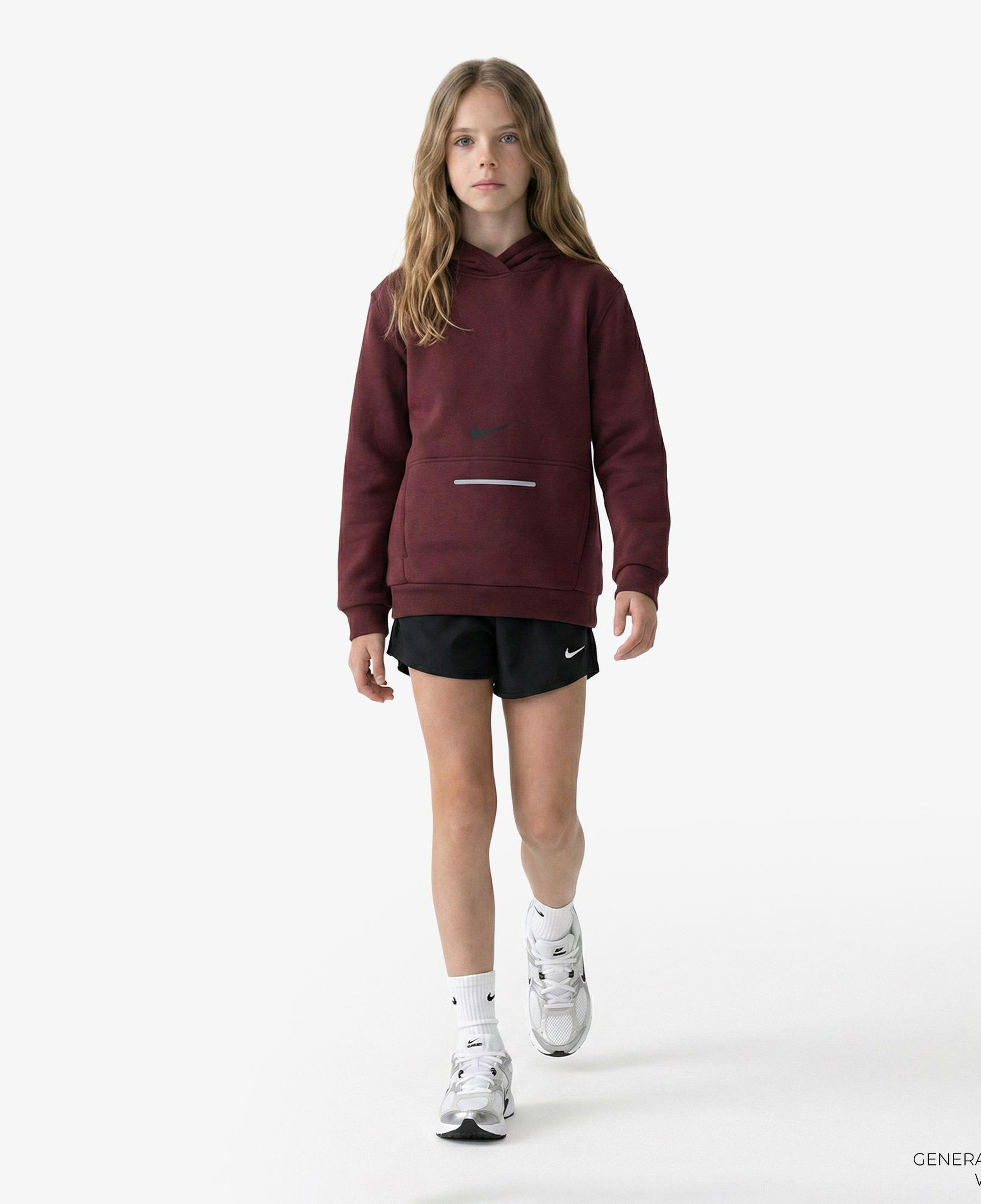 Nike Sportswear Club Fleece Çocuk Bordo Kapüşonlu Hoodie