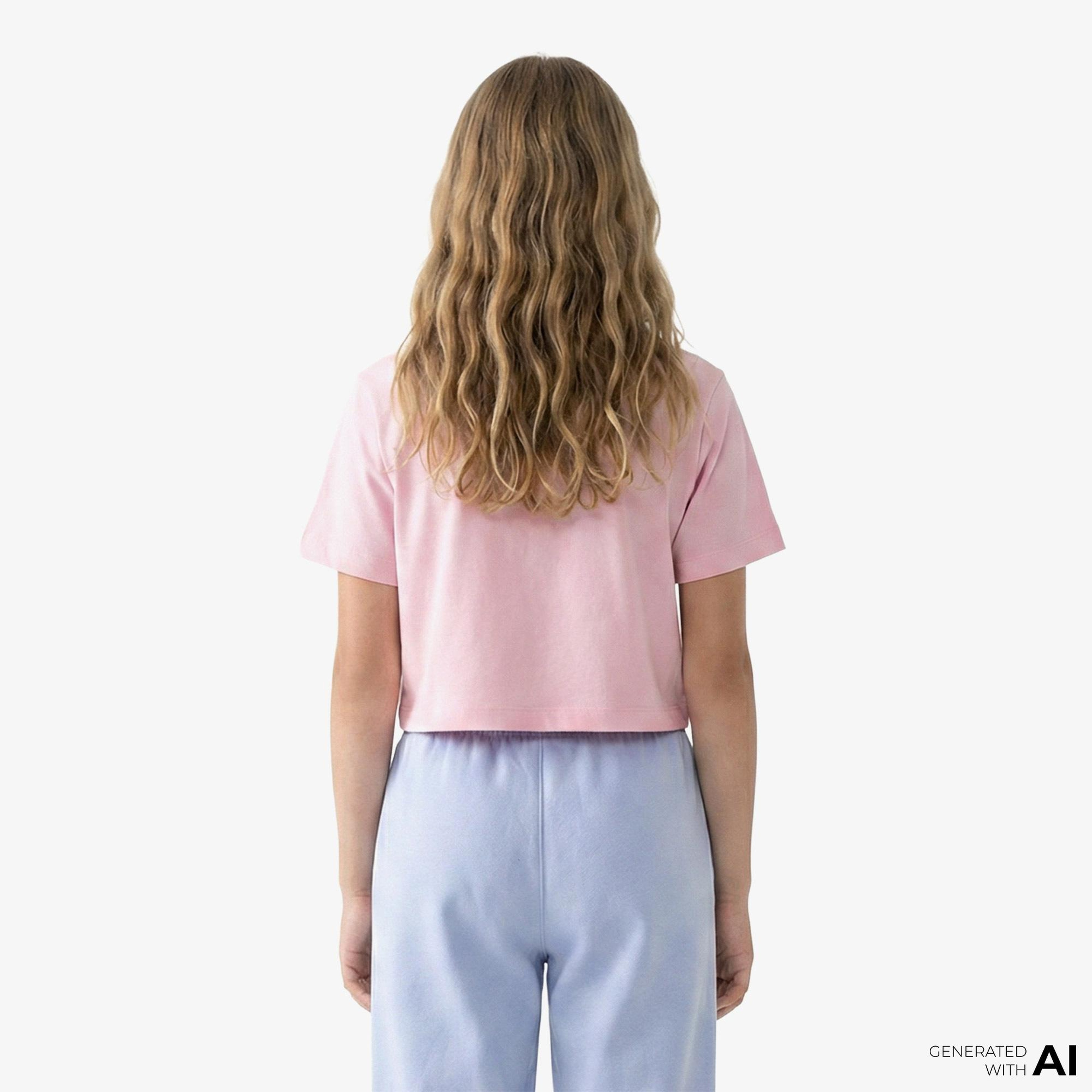 Nike Sportswear Futura Çocuk Pembe Crop T-Shirt