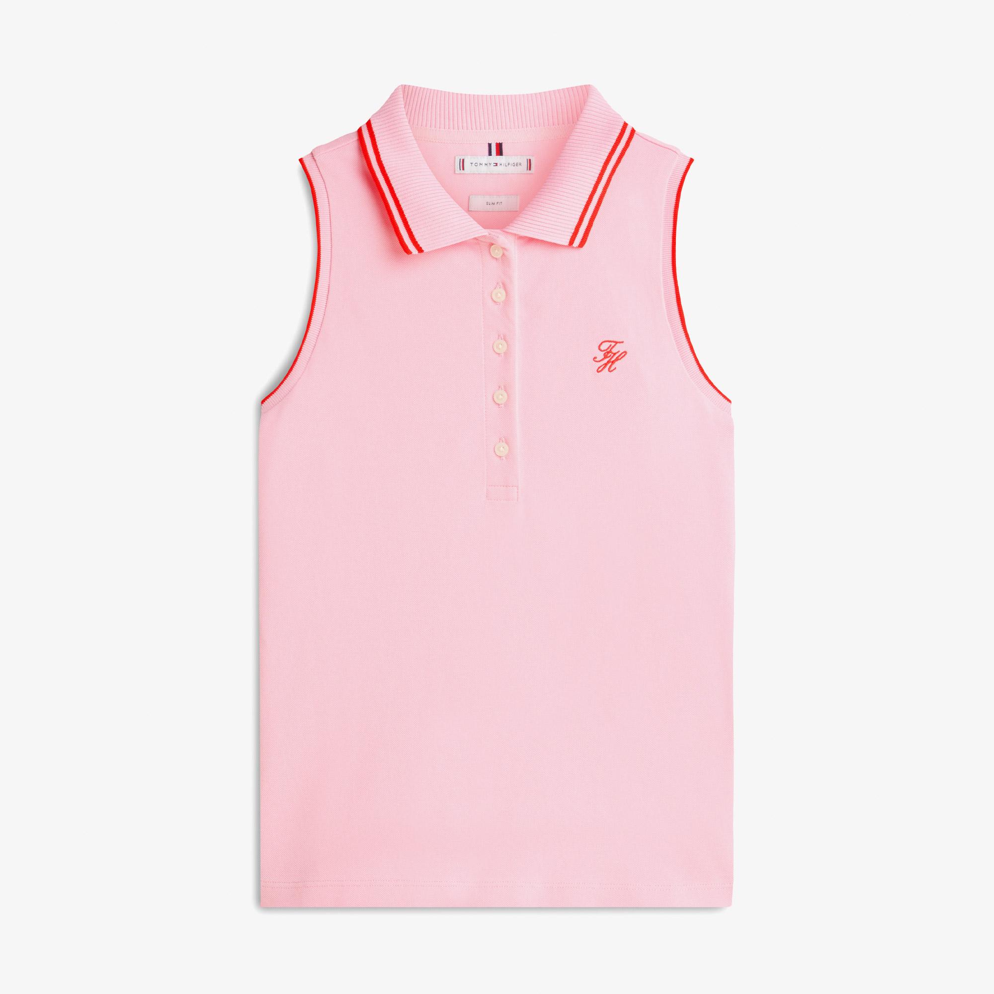Tommy Hilfiger Swimshop Kadın Pembe Polo Yaka T-Shirt