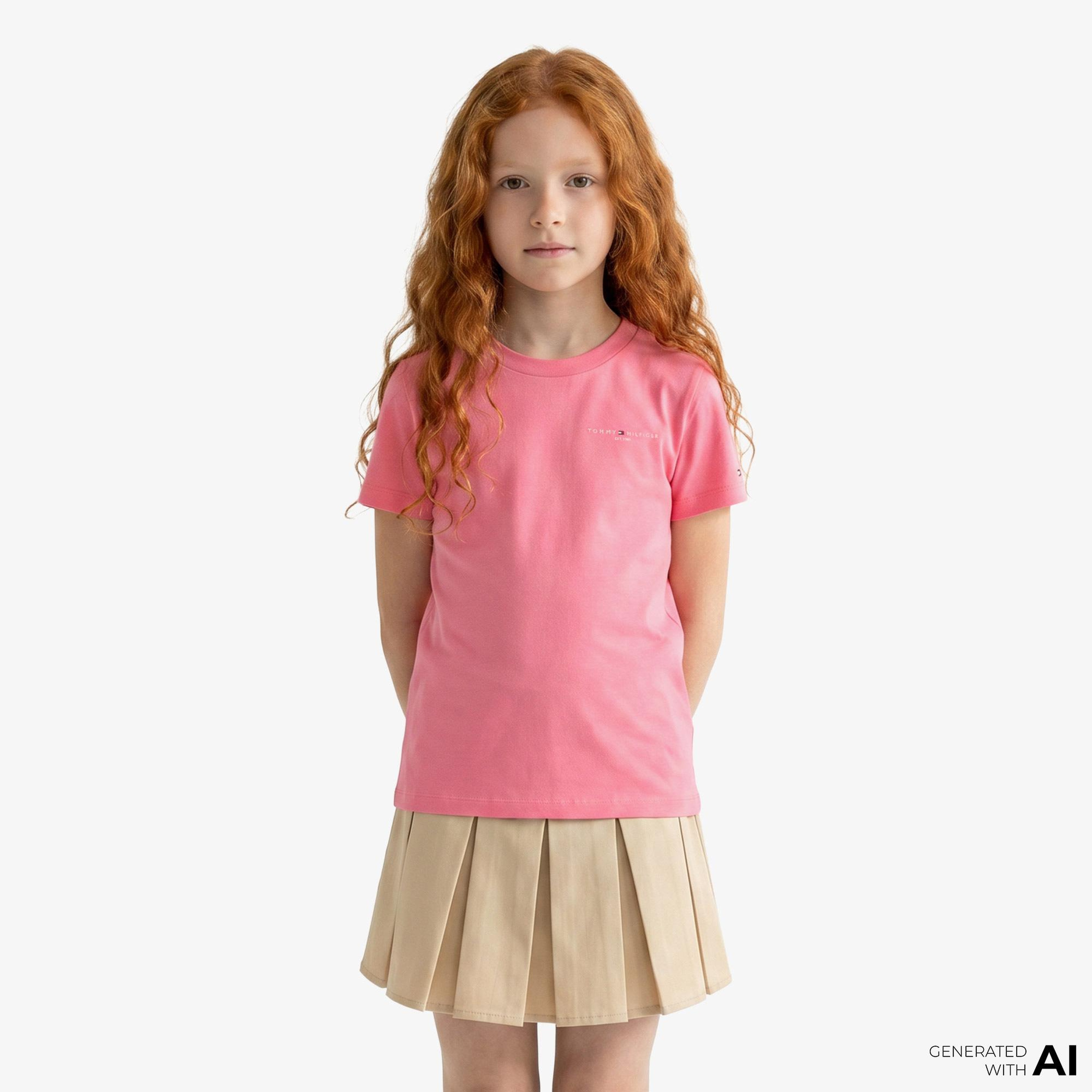 Tommy Hilfiger Mini Corp Çocuk Pembe T-Shirt