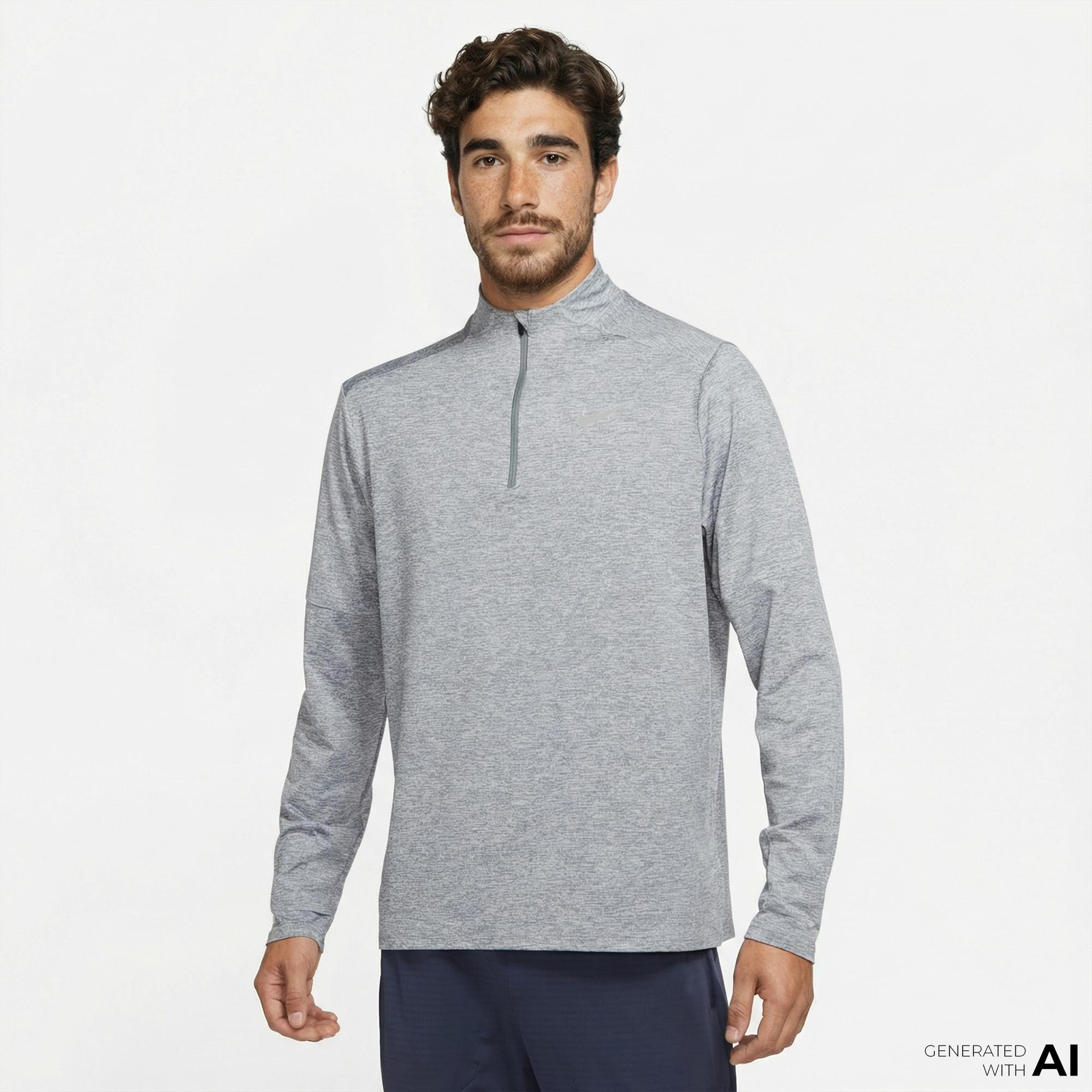 Nike Dri-Fit Element Erkek Gri Sweatshirt