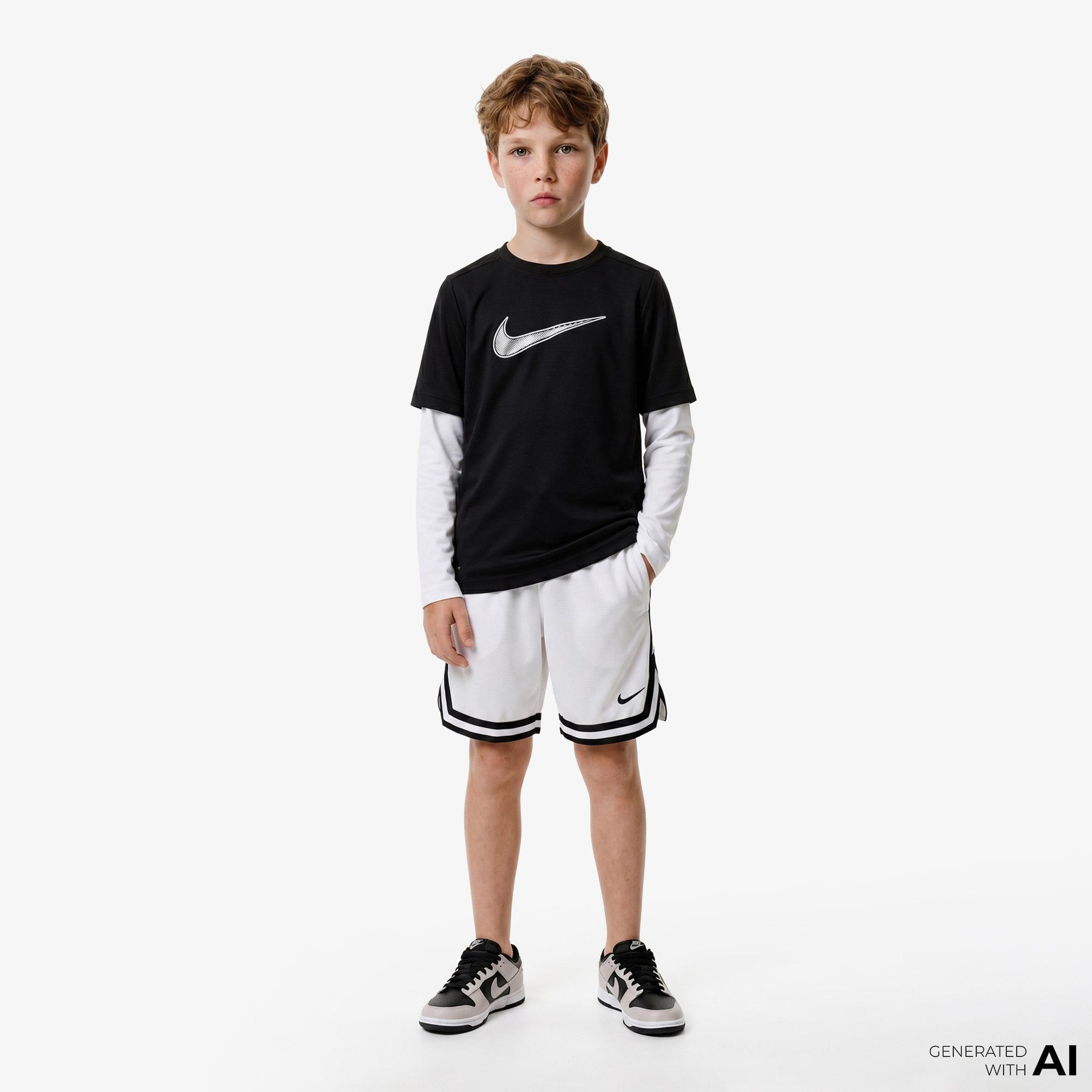 Nike Dri-Fit DNA 13 cm Çocuk Beyaz Şort