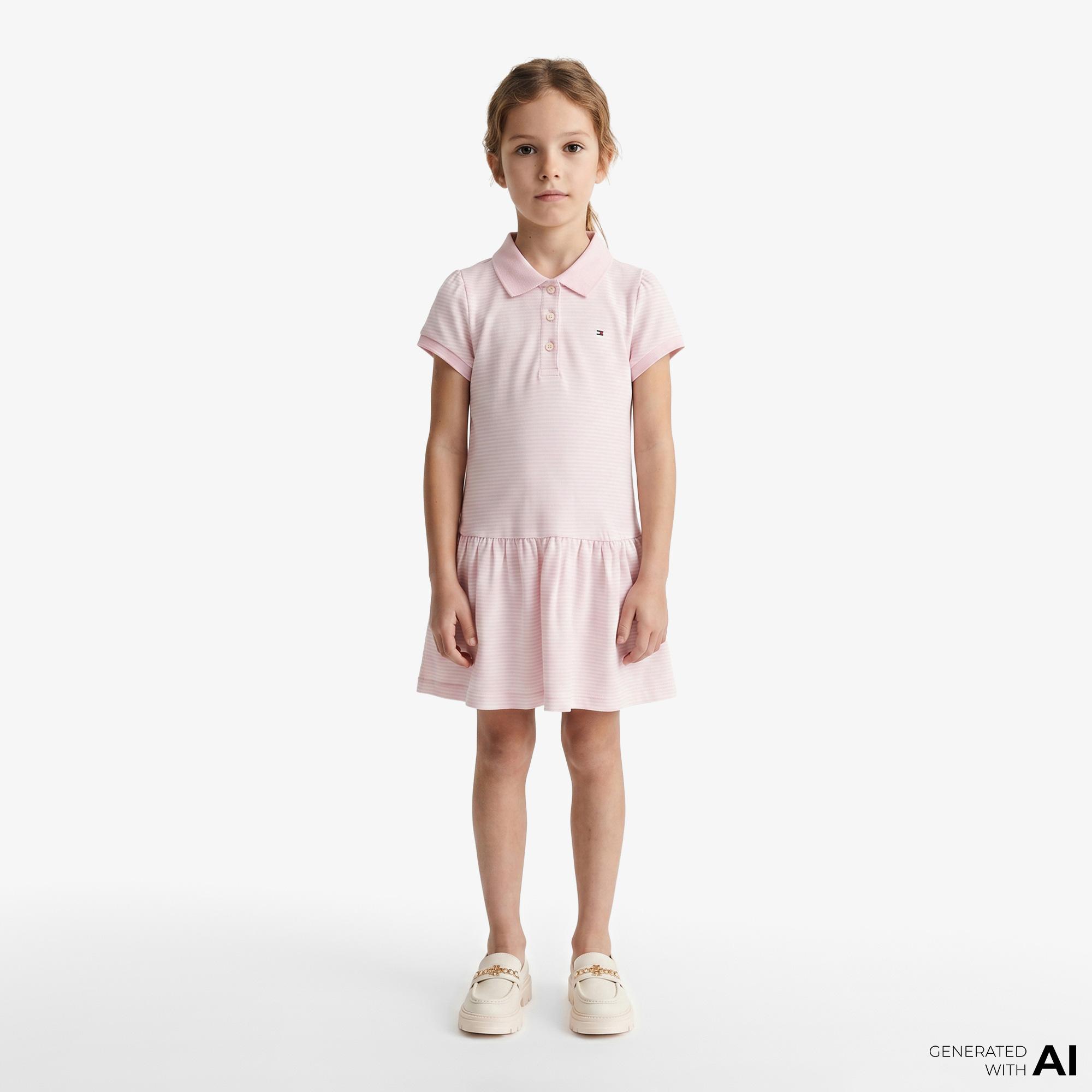 Tommy Hilfiger Little Çocuk Pembe Elbise
